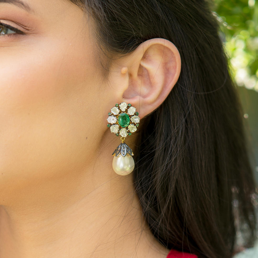 TAS Signature Emerald Earrings