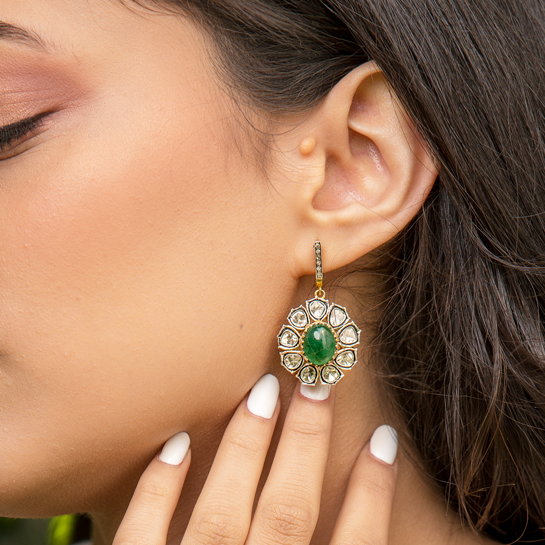 Arya Emerald Earrings