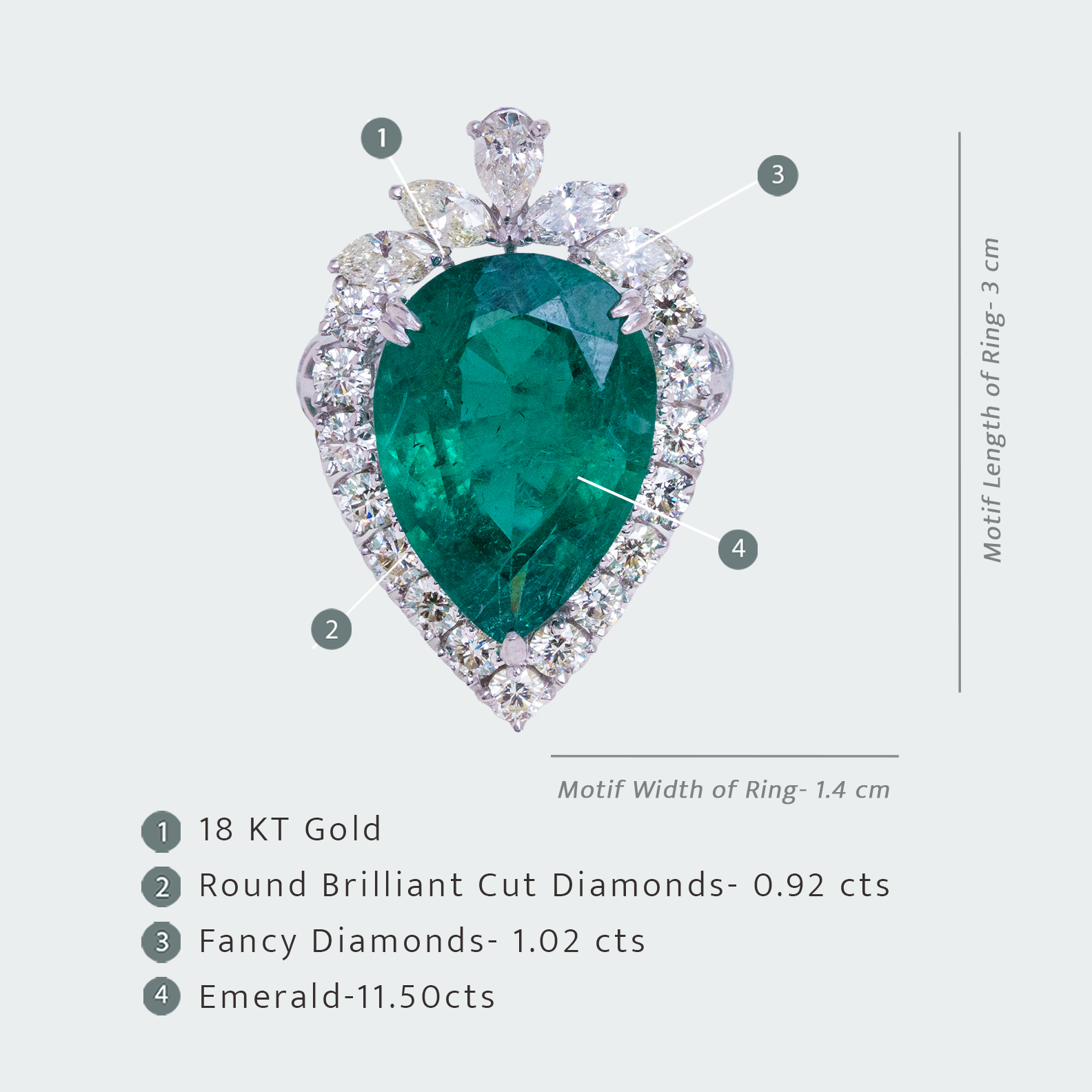 Emerald Oasis Diamond Ring