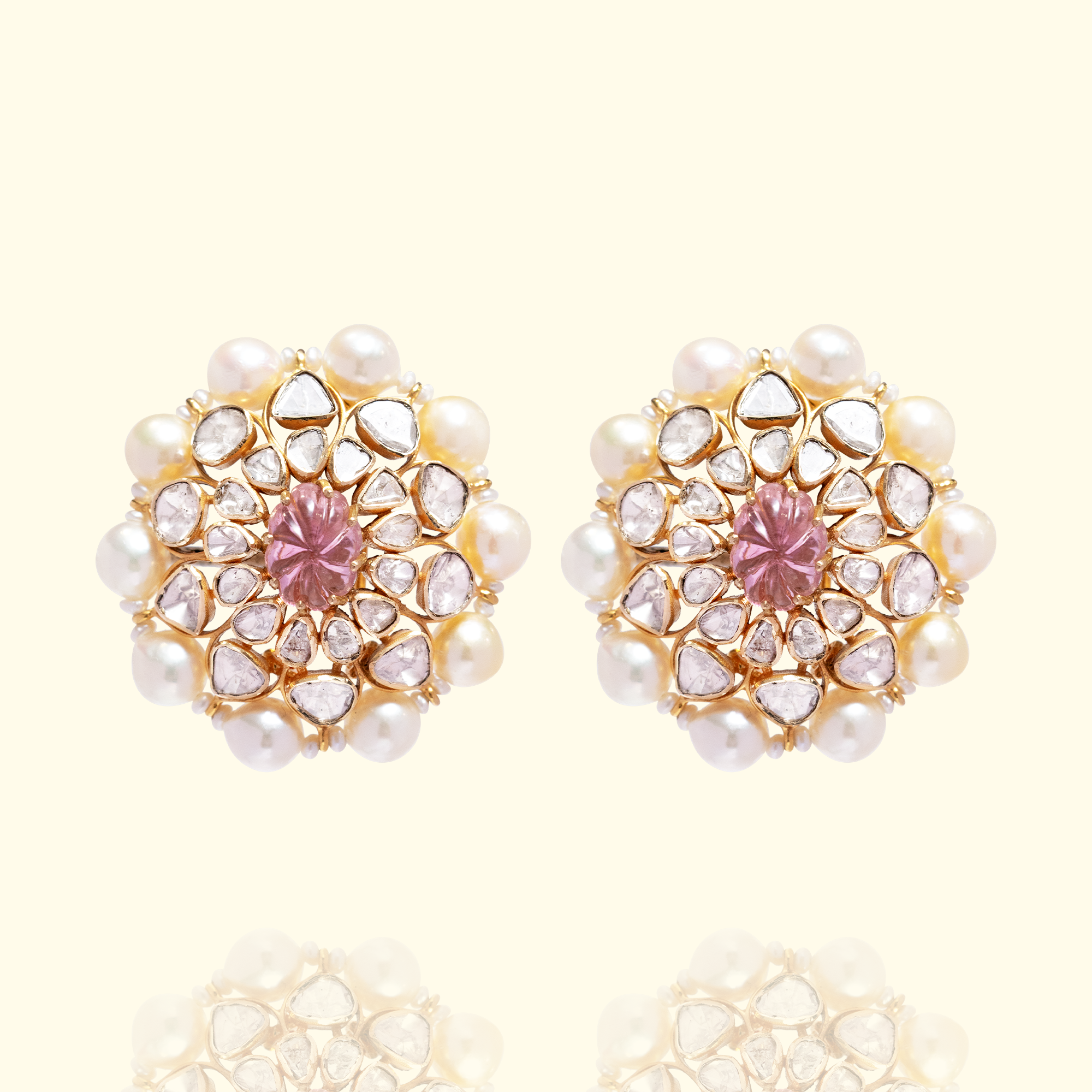 Pankhudi Polki Tourmaline Earrings