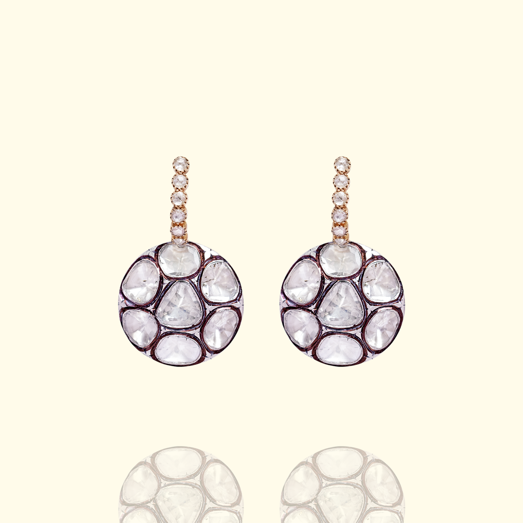 Panna Reversible Polki Emerald Earrings