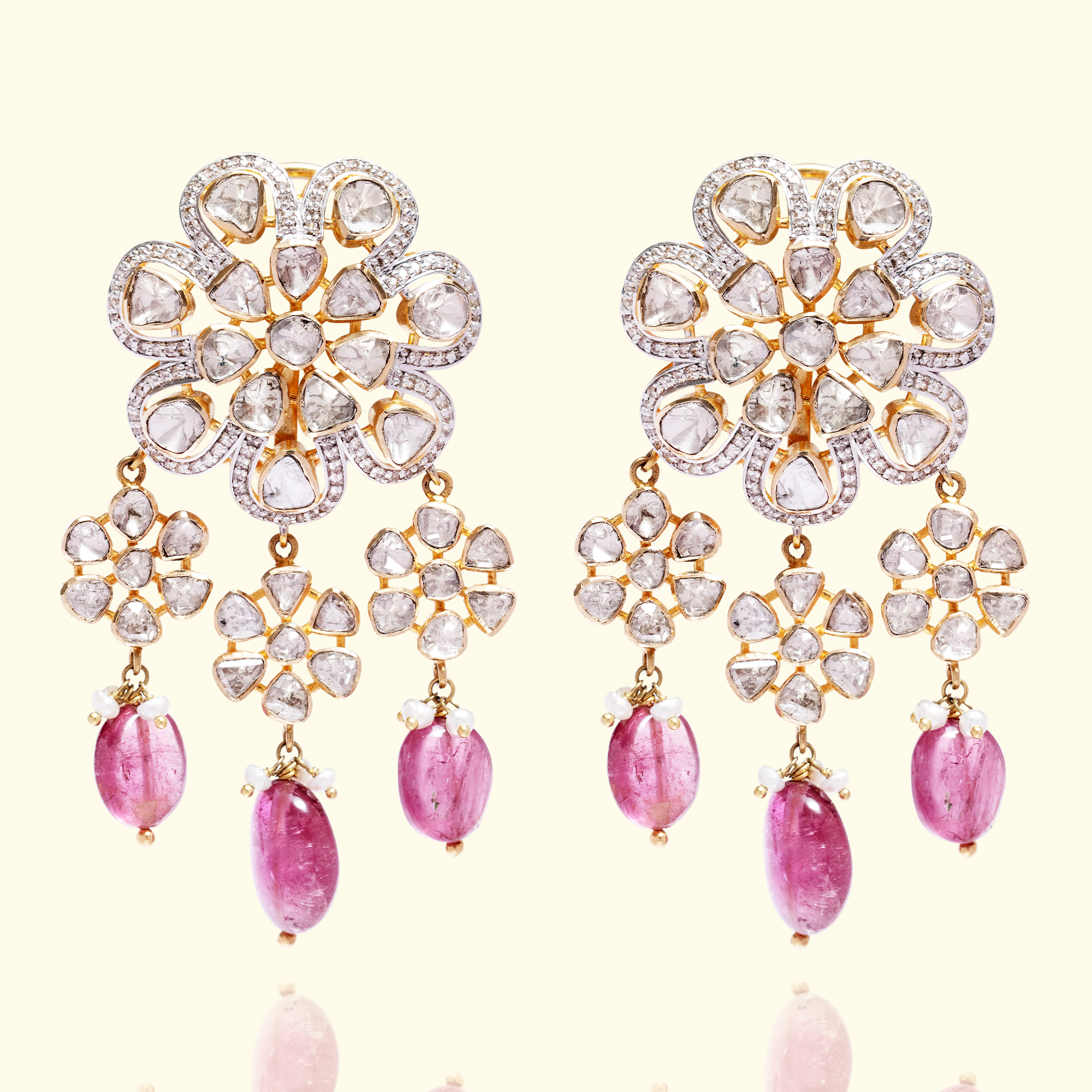 Gulnar Polki Tourmaline Earrings