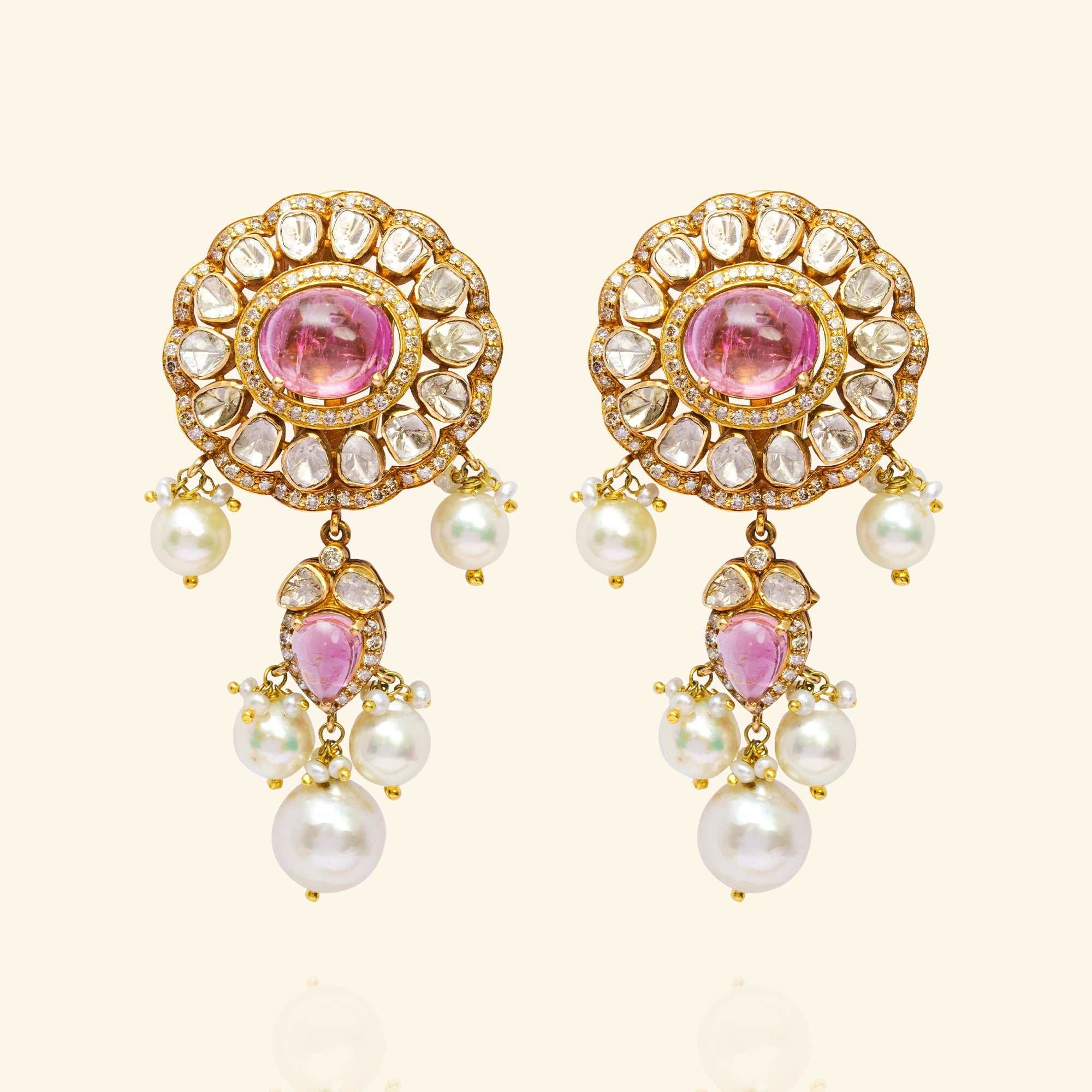 Anara Ruby Polki Earring