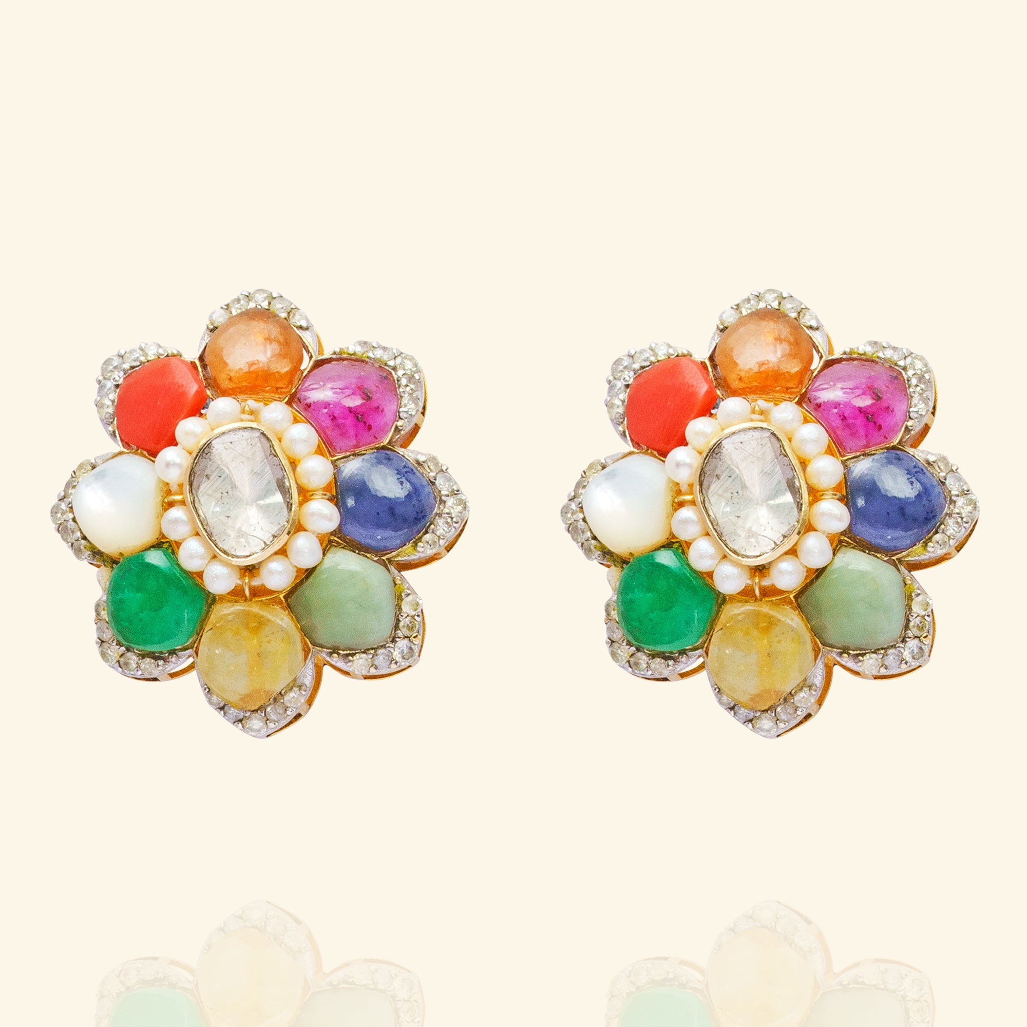 Vetra Navratan Earrings