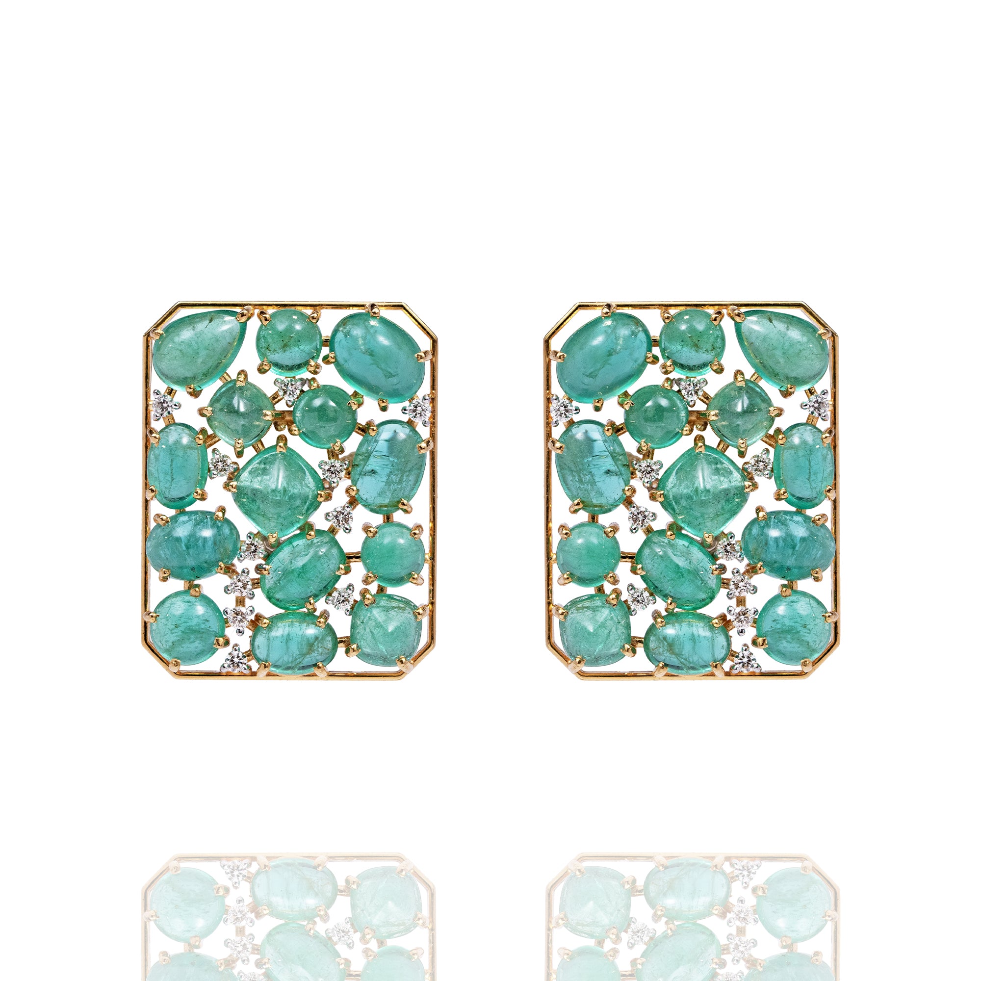 Taylor Emerald and Diamond Earrings
