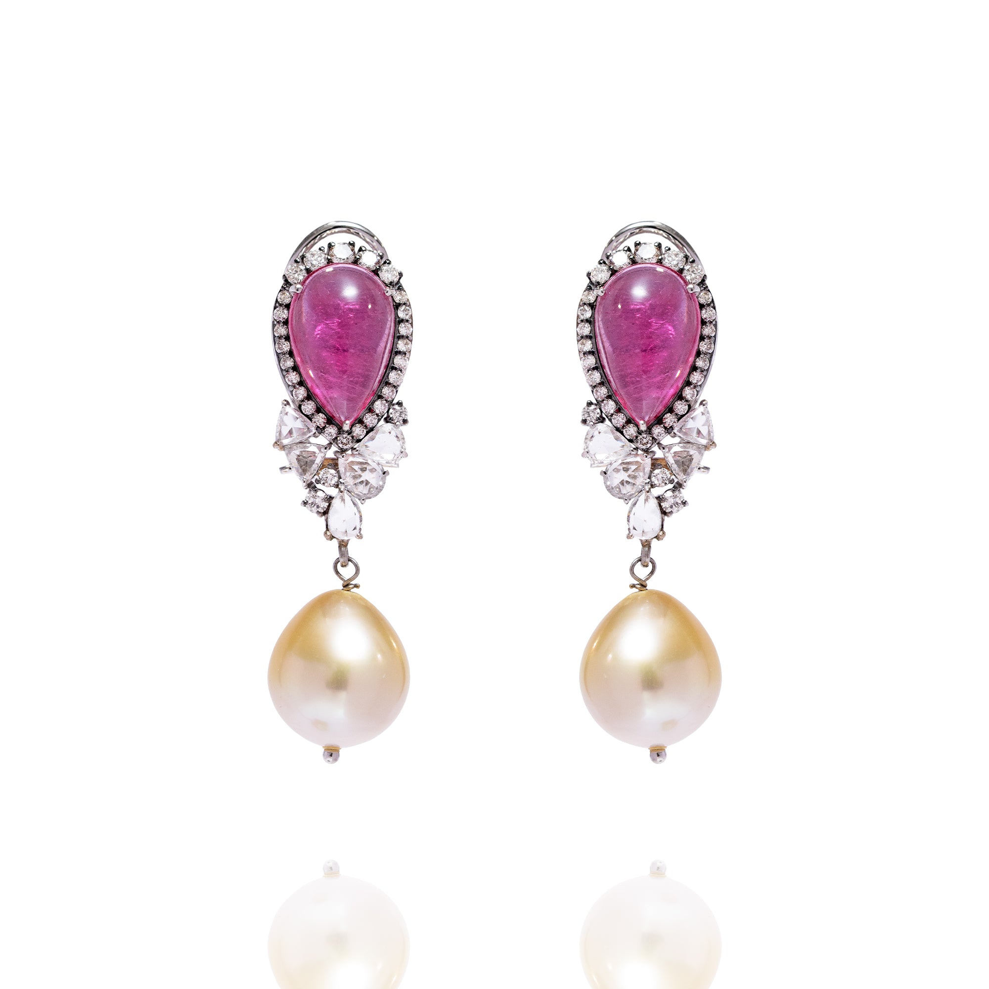 Aria Tourmaline Pearl Earrings