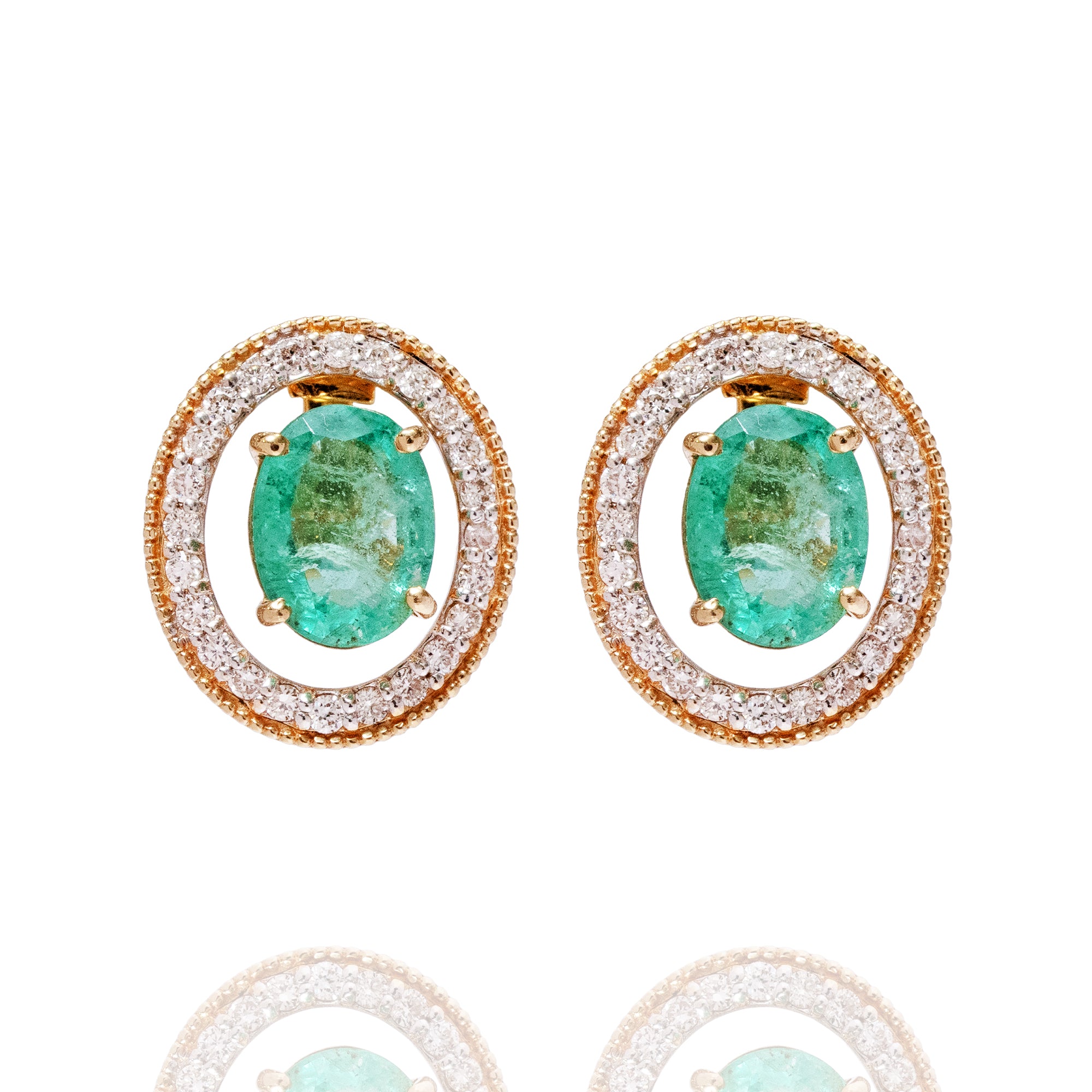 Eira Emerald and Diamond Detachable Earring
