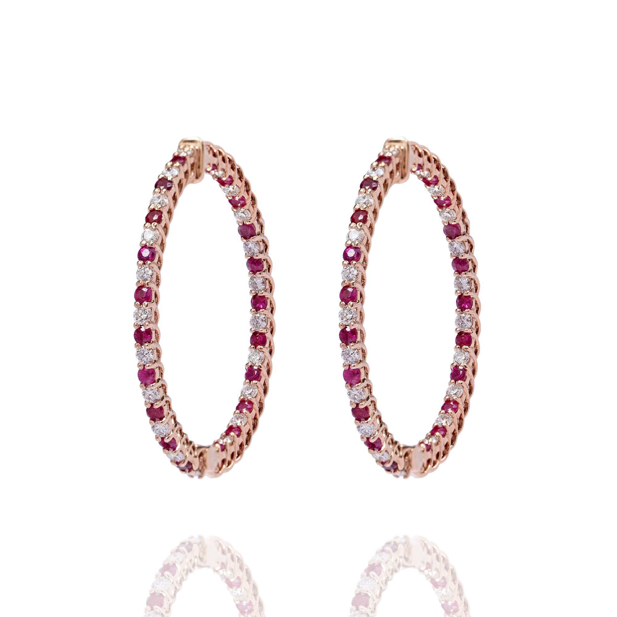 Lily Ruby and Diamond Hoops