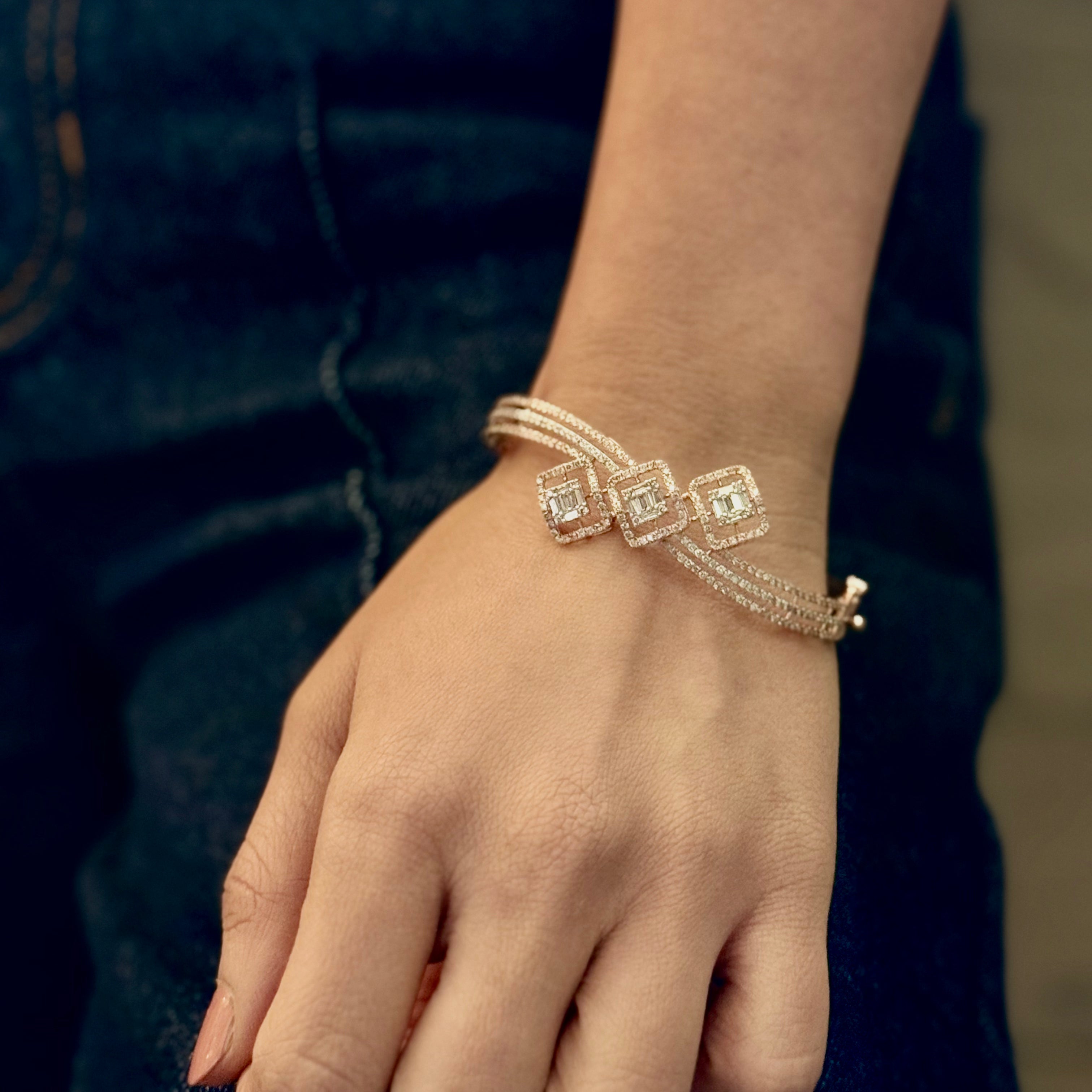 Baguette Diamond Bangle