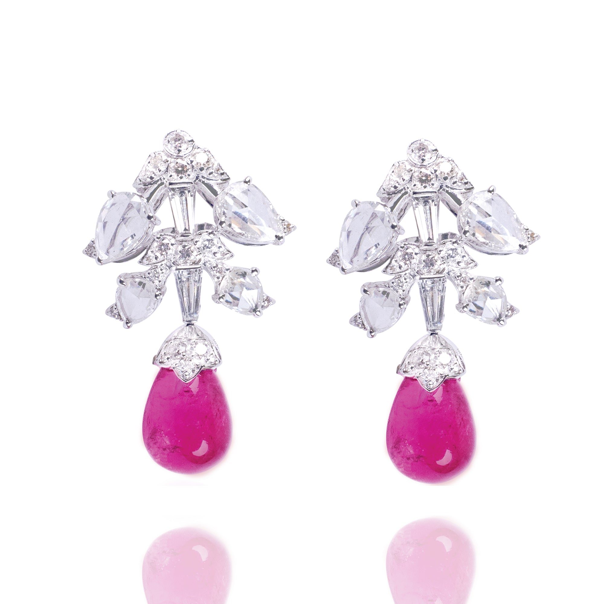 Reverie Tourmaline Rose Cut Earrings