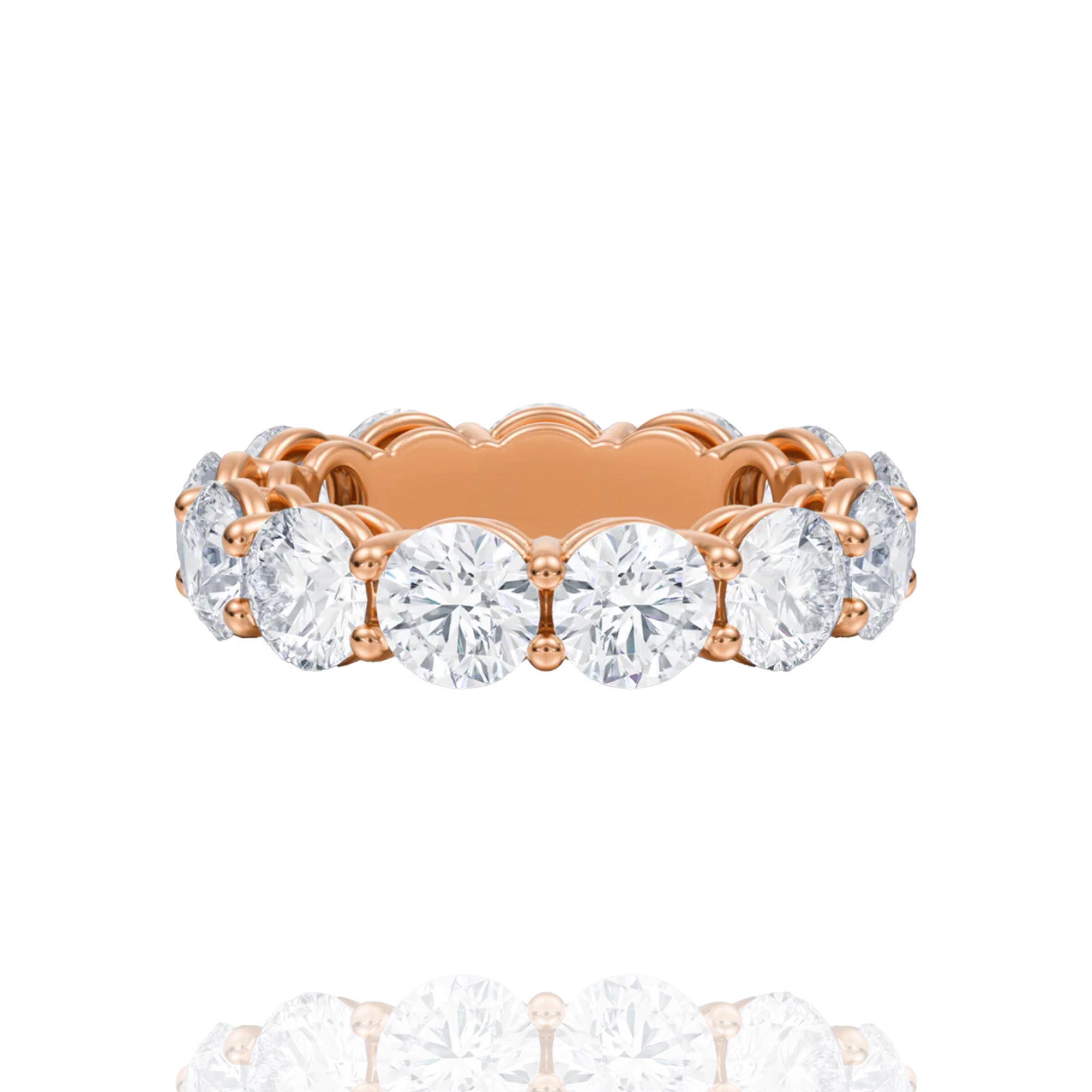 classic round lab grown eternity band