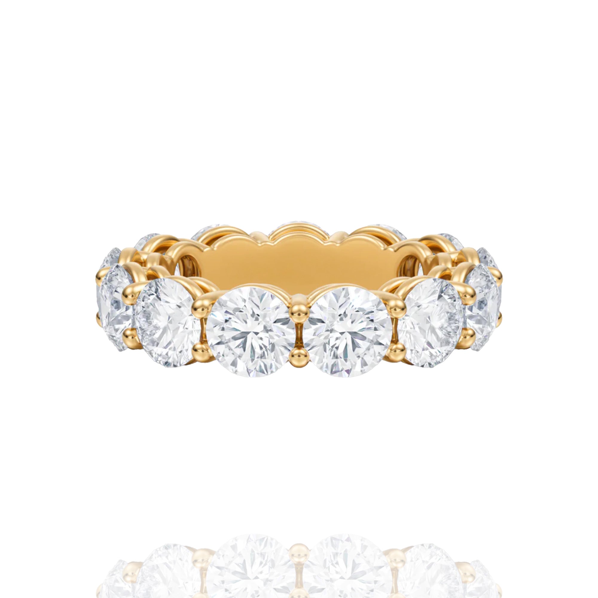 classic round lab grown eternity band