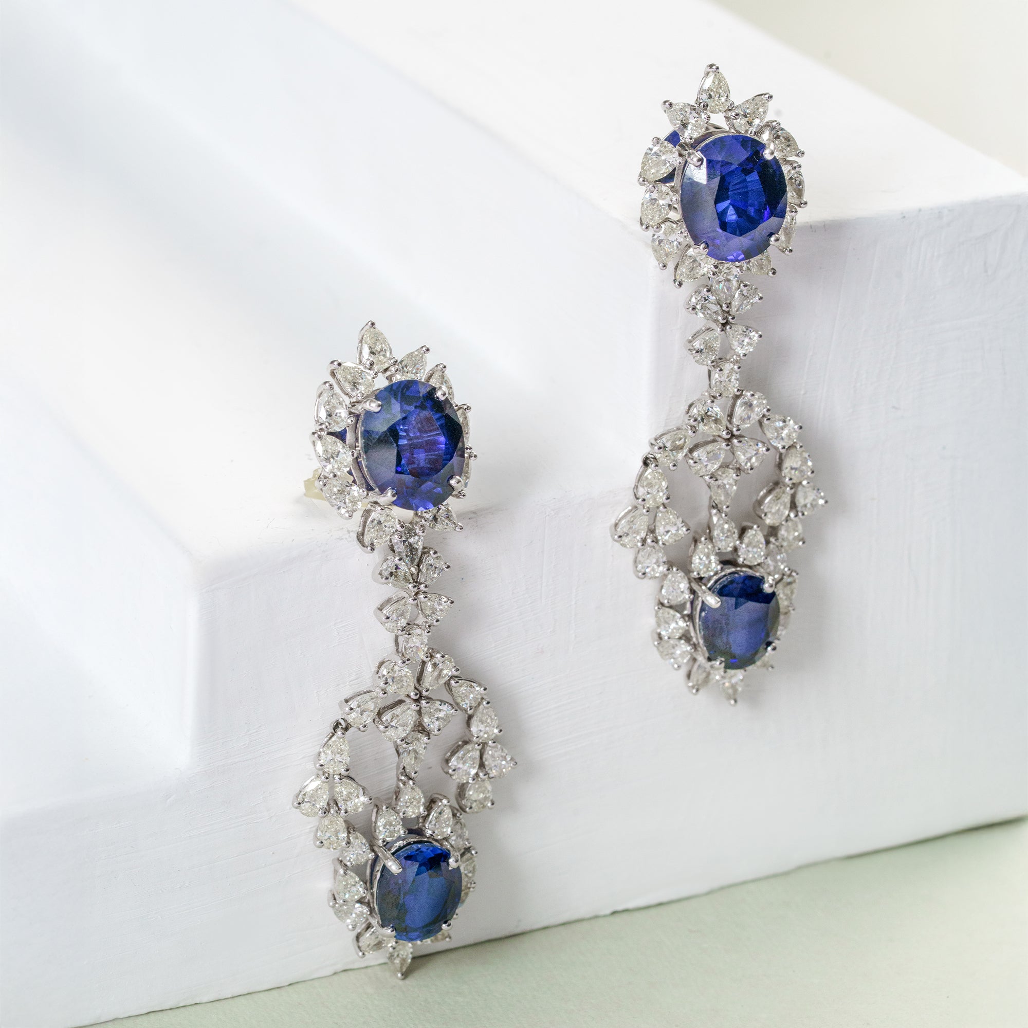 Azure Royale Sapphire Diamond Earring