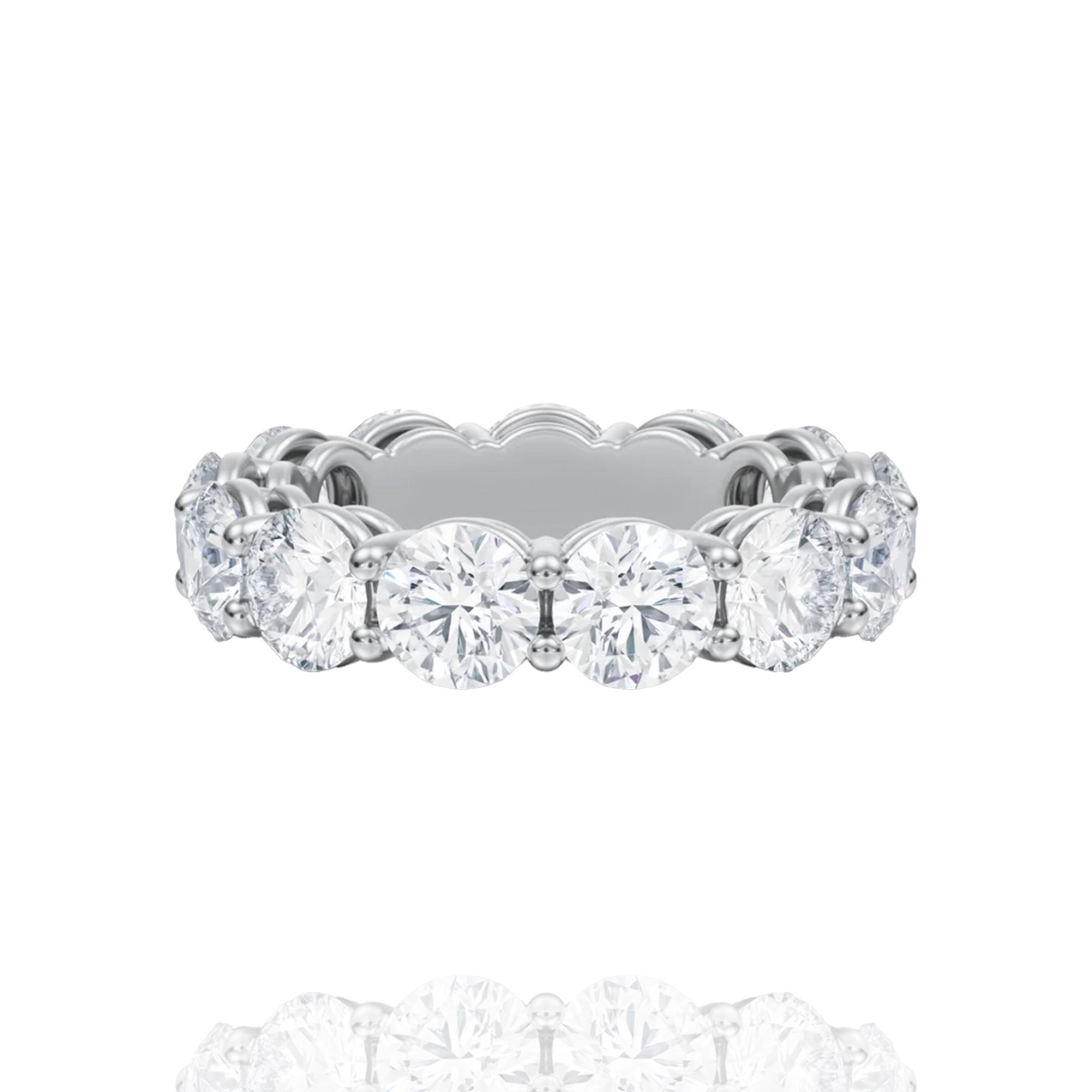 classic round lab grown eternity band