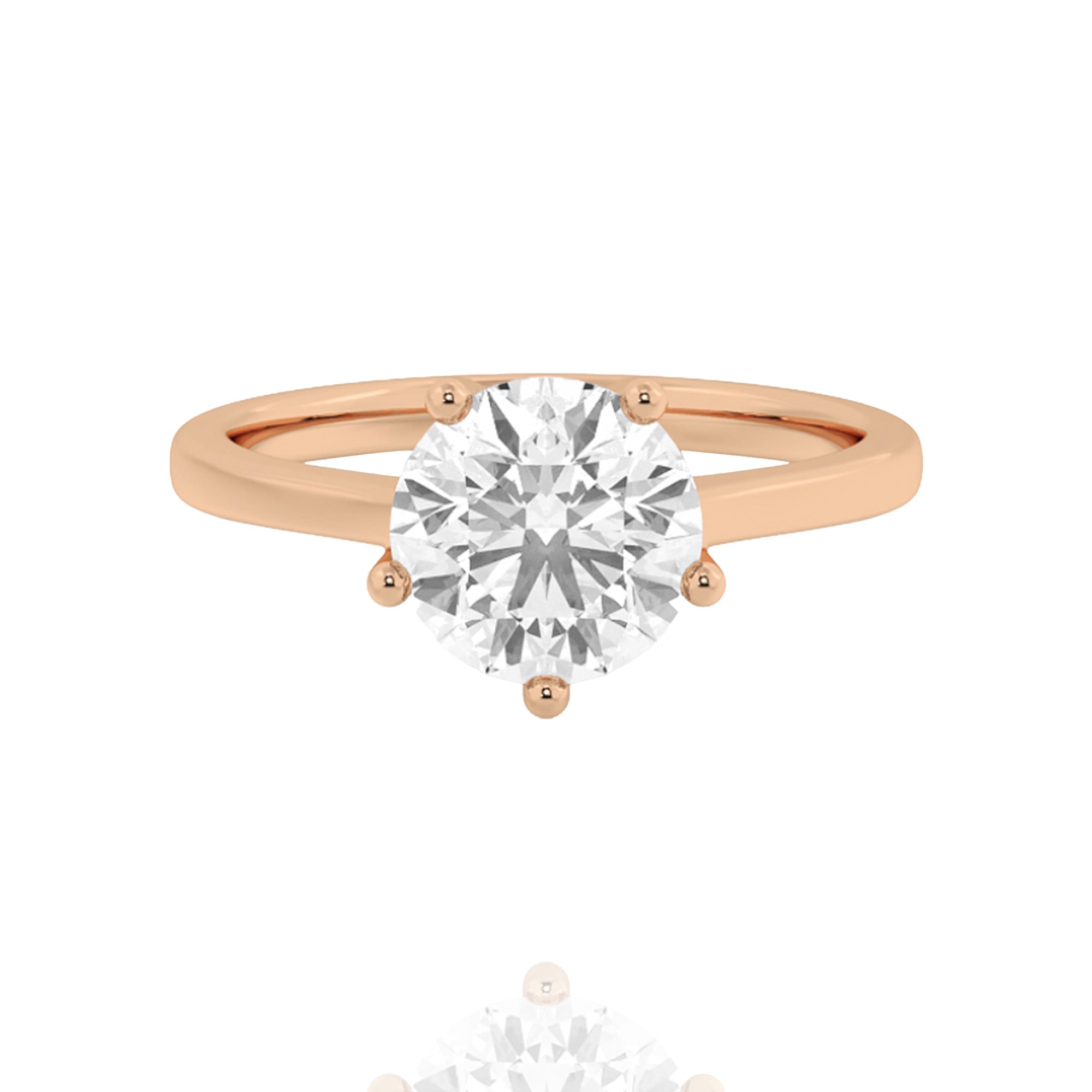 classic round lab grown solitaire ring