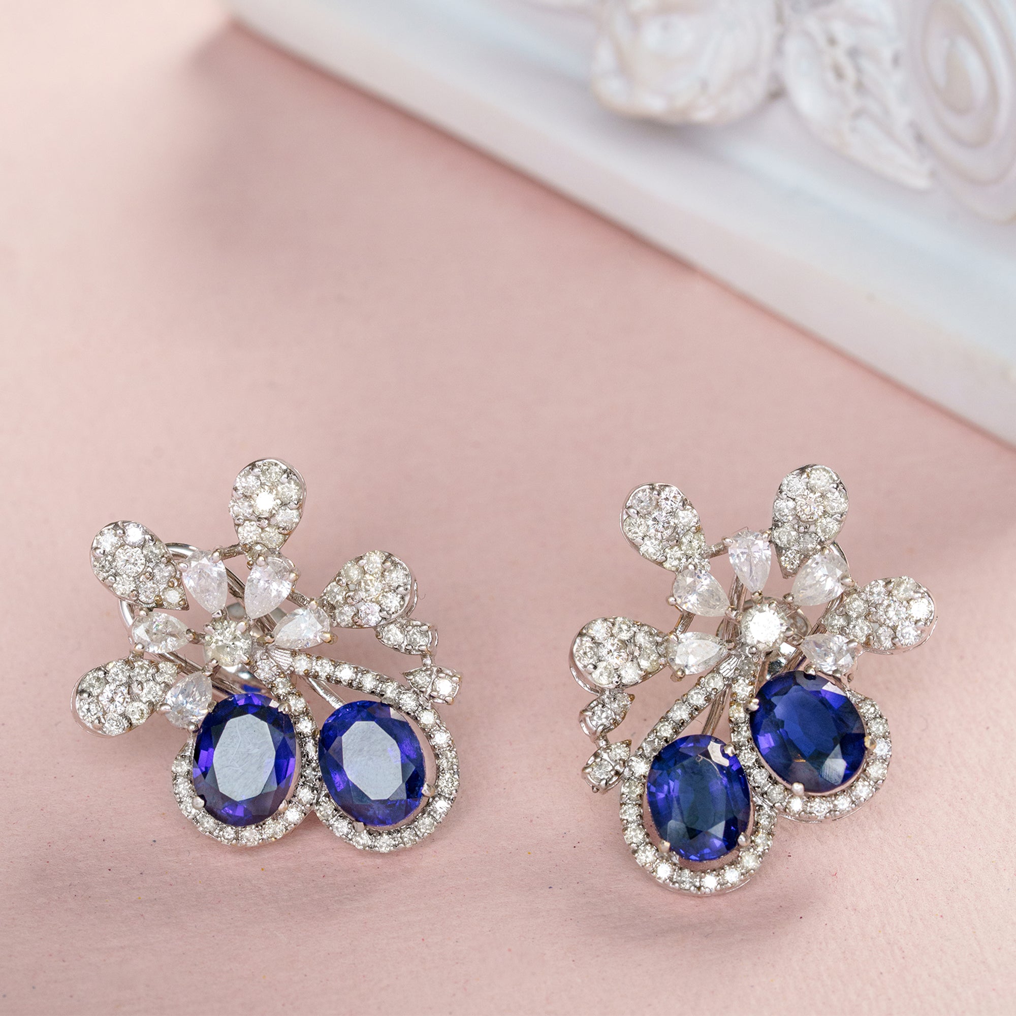 Nuvra Sapphire Diamond Earrings