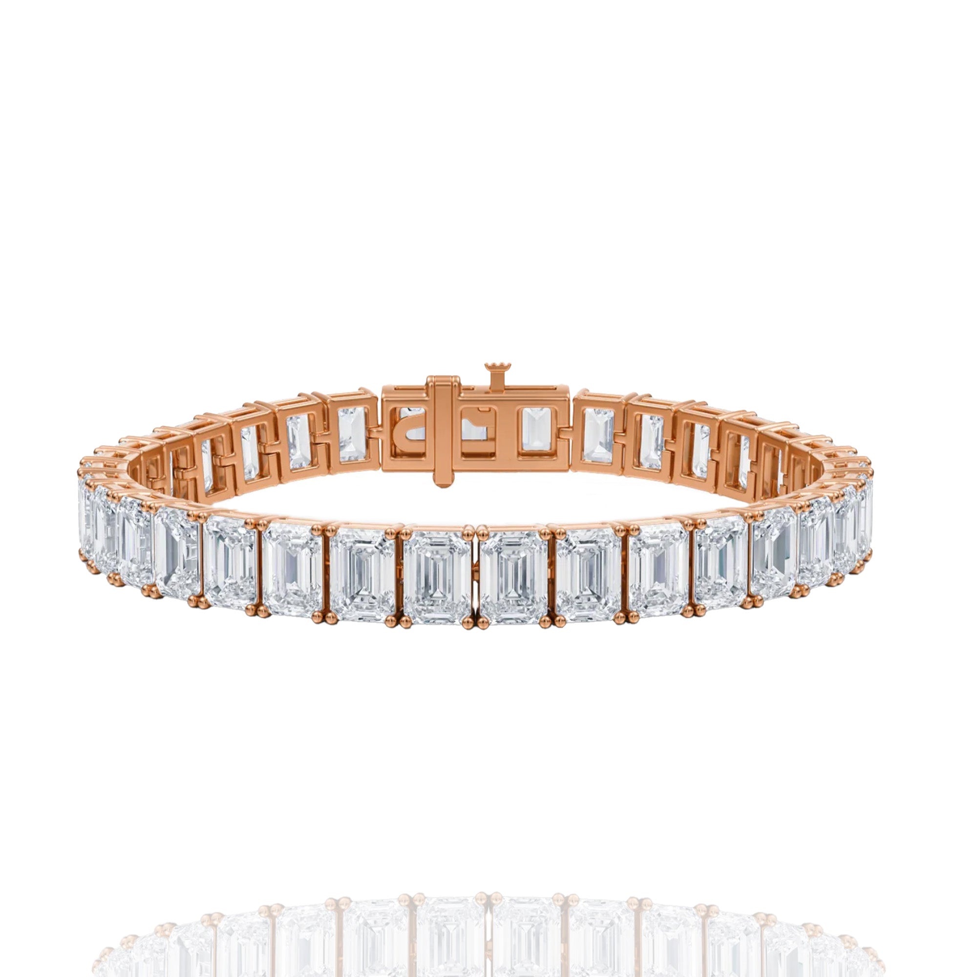 0.50 pointer classic emerald  lab grown solitaire tennis bracelet