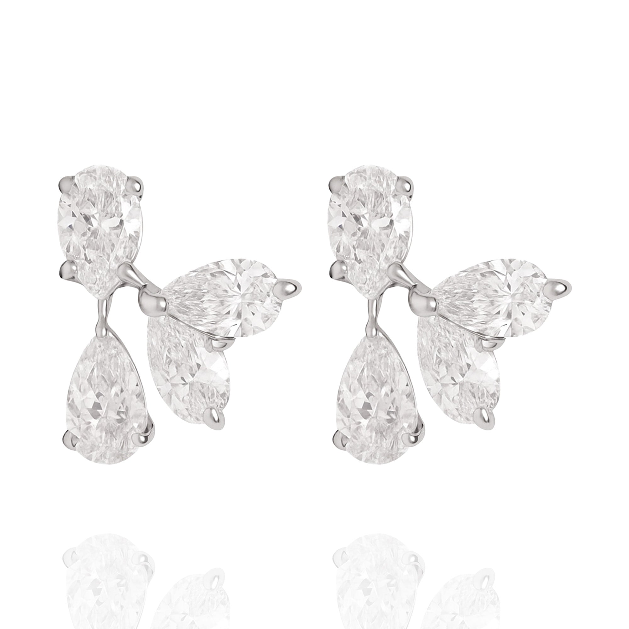 Primrose Three Stone Lab Diamond Earrings