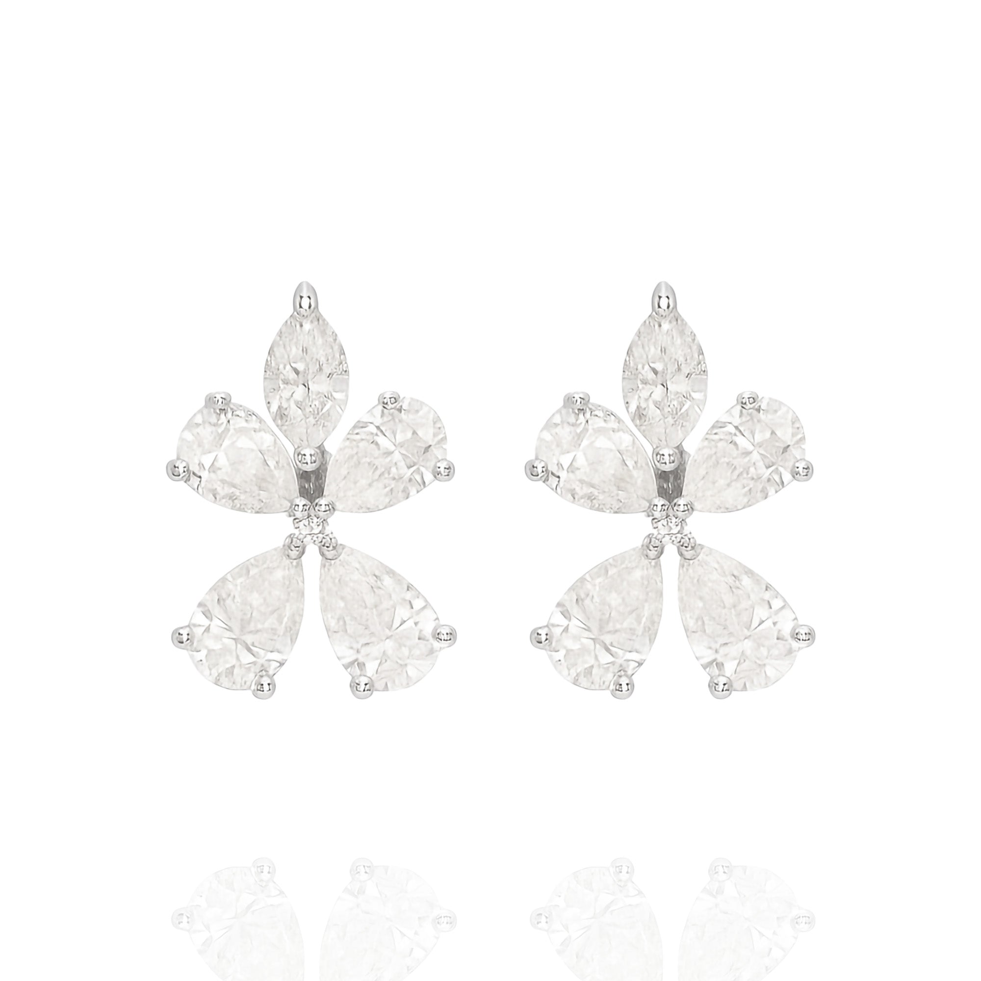 Lauren Lab Diamond Floral Earrings