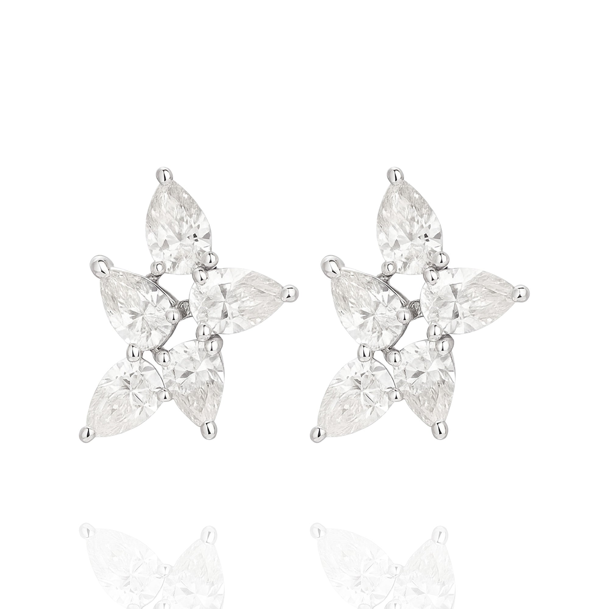 Eva Floral Lab Diamond Earrings