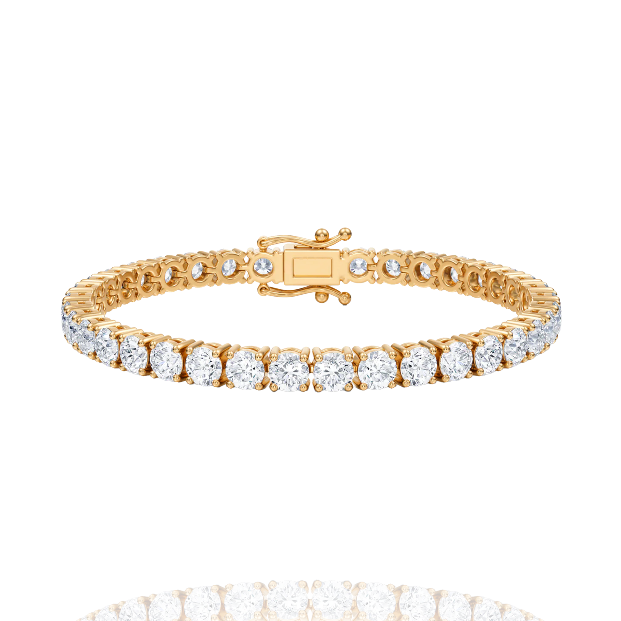 0.30 pointer classic round lab grown solitaire tennis bracelet