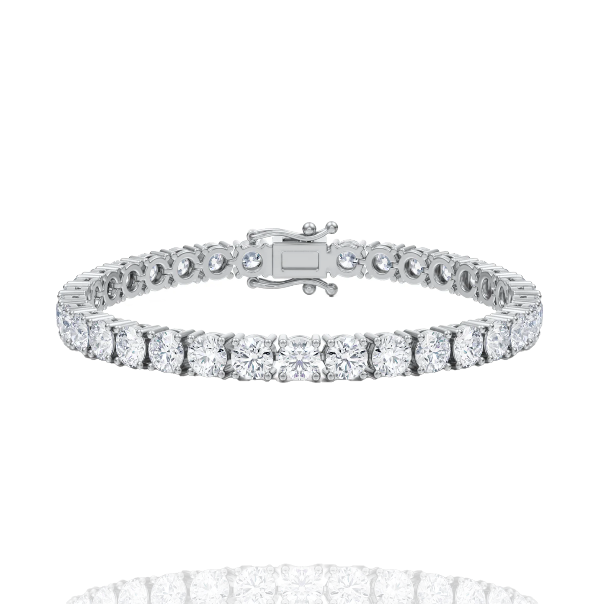 0.50 pointer classic round lab grown solitaire tennis bracelet