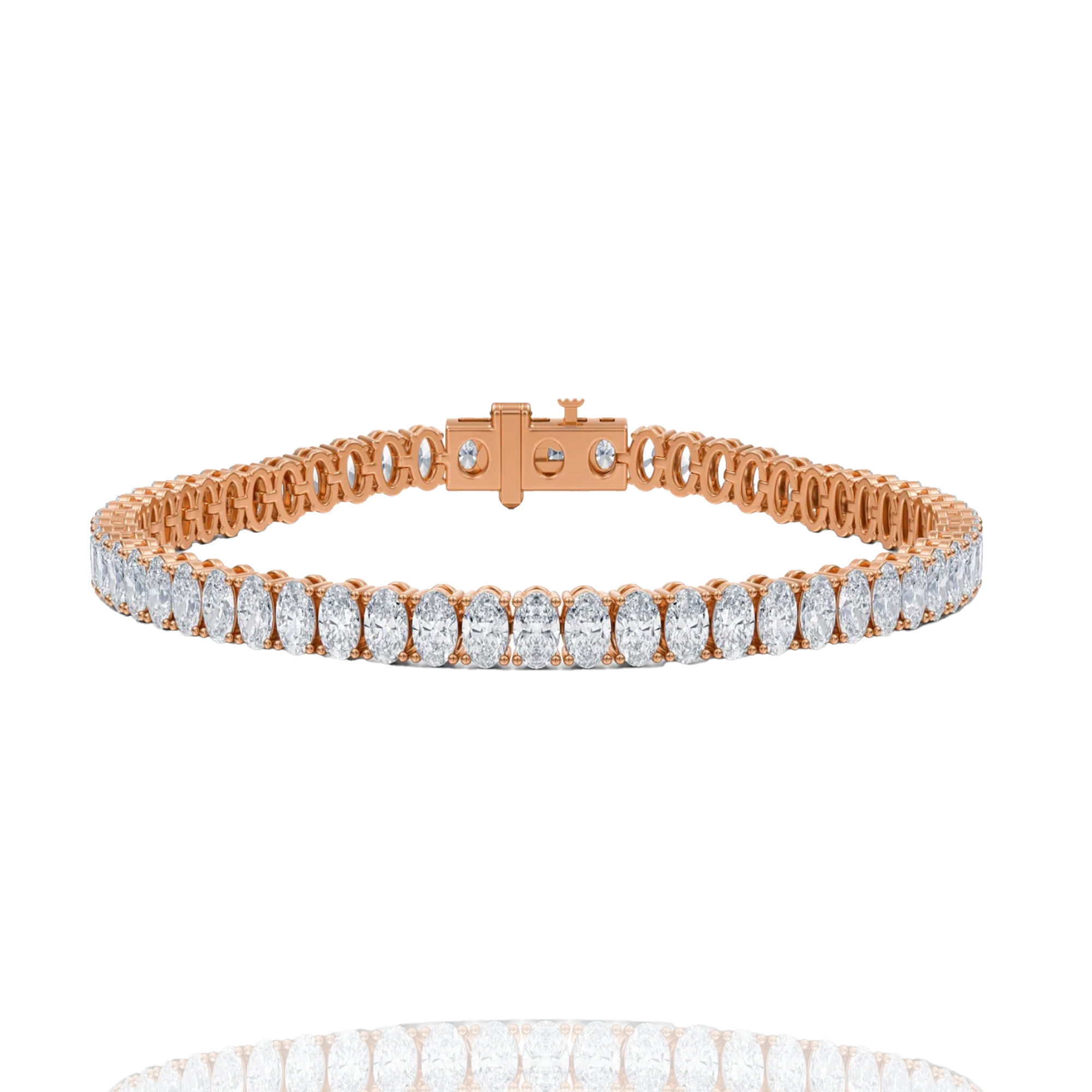 0.20 pointer classic oval lab grown solitaire tennis bracelet