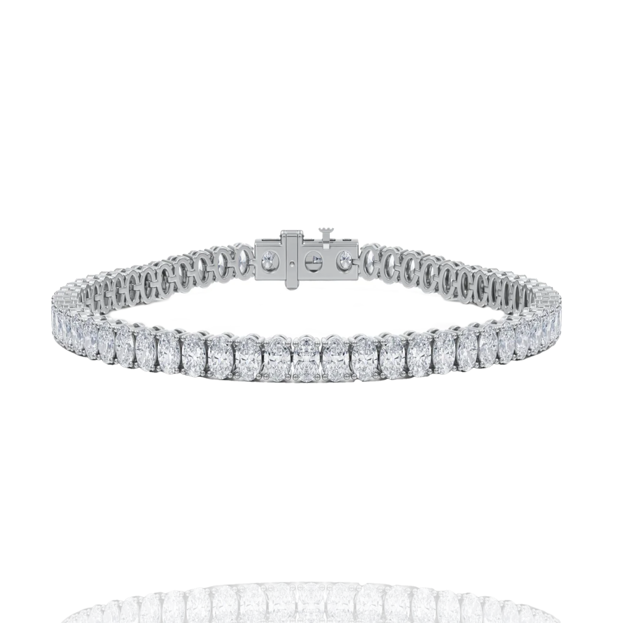 0.20 pointer classic oval lab grown solitaire tennis bracelet