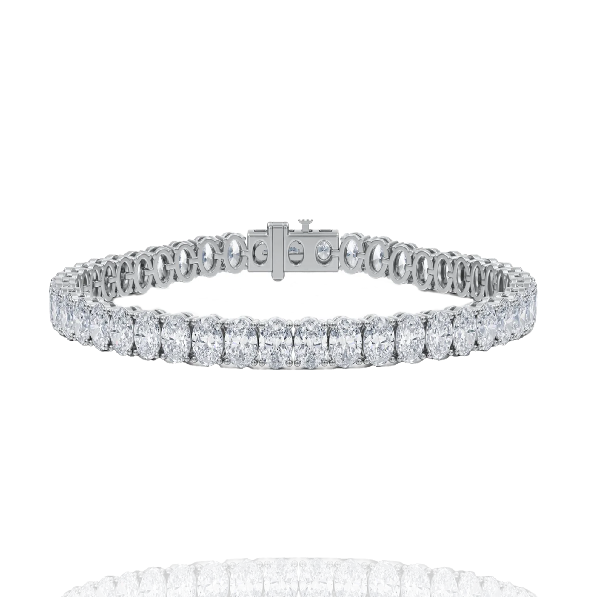 0.30 pointer classic oval lab grown solitaire tennis bracelet