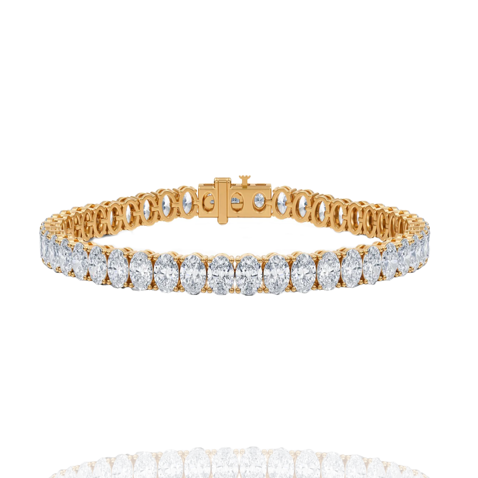 0.30 pointer classic oval lab grown solitaire tennis bracelet