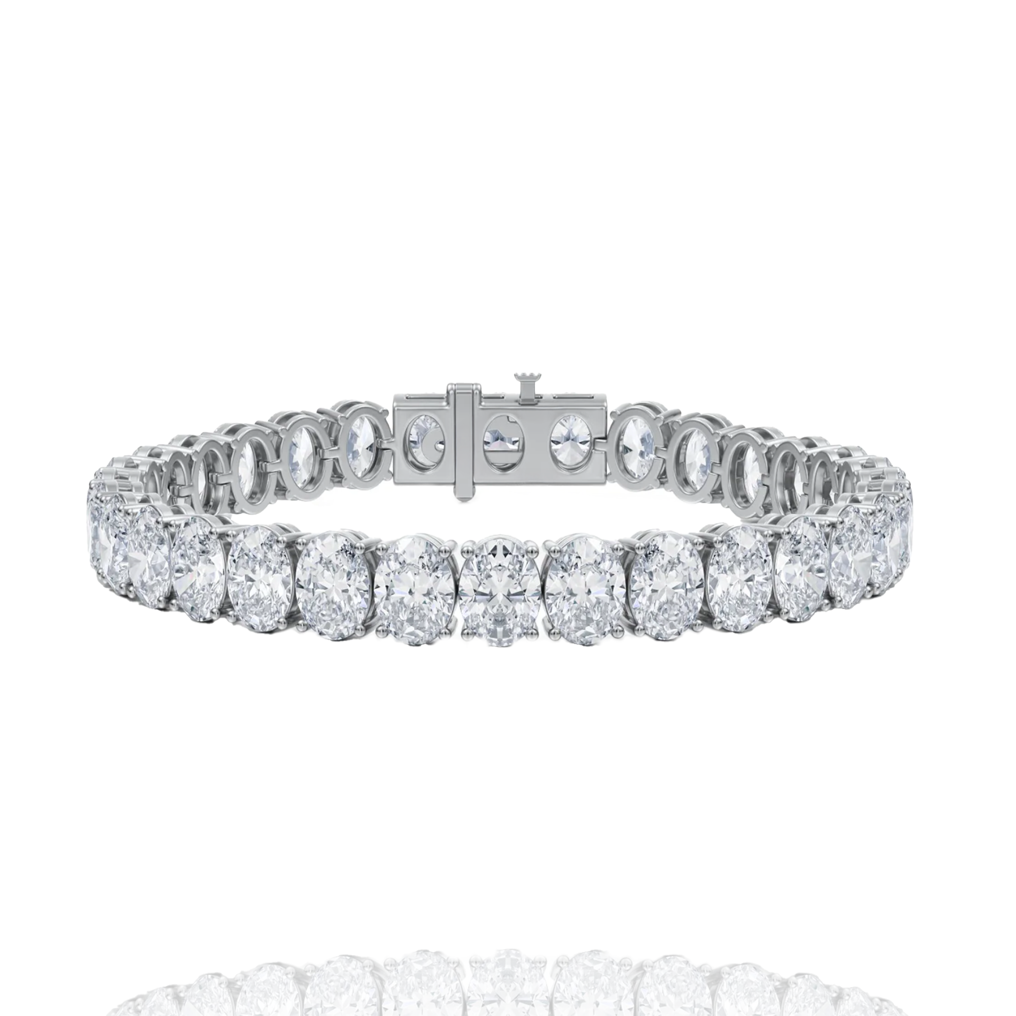 0.50 pointer classic oval lab grown solitaire tennis bracelet