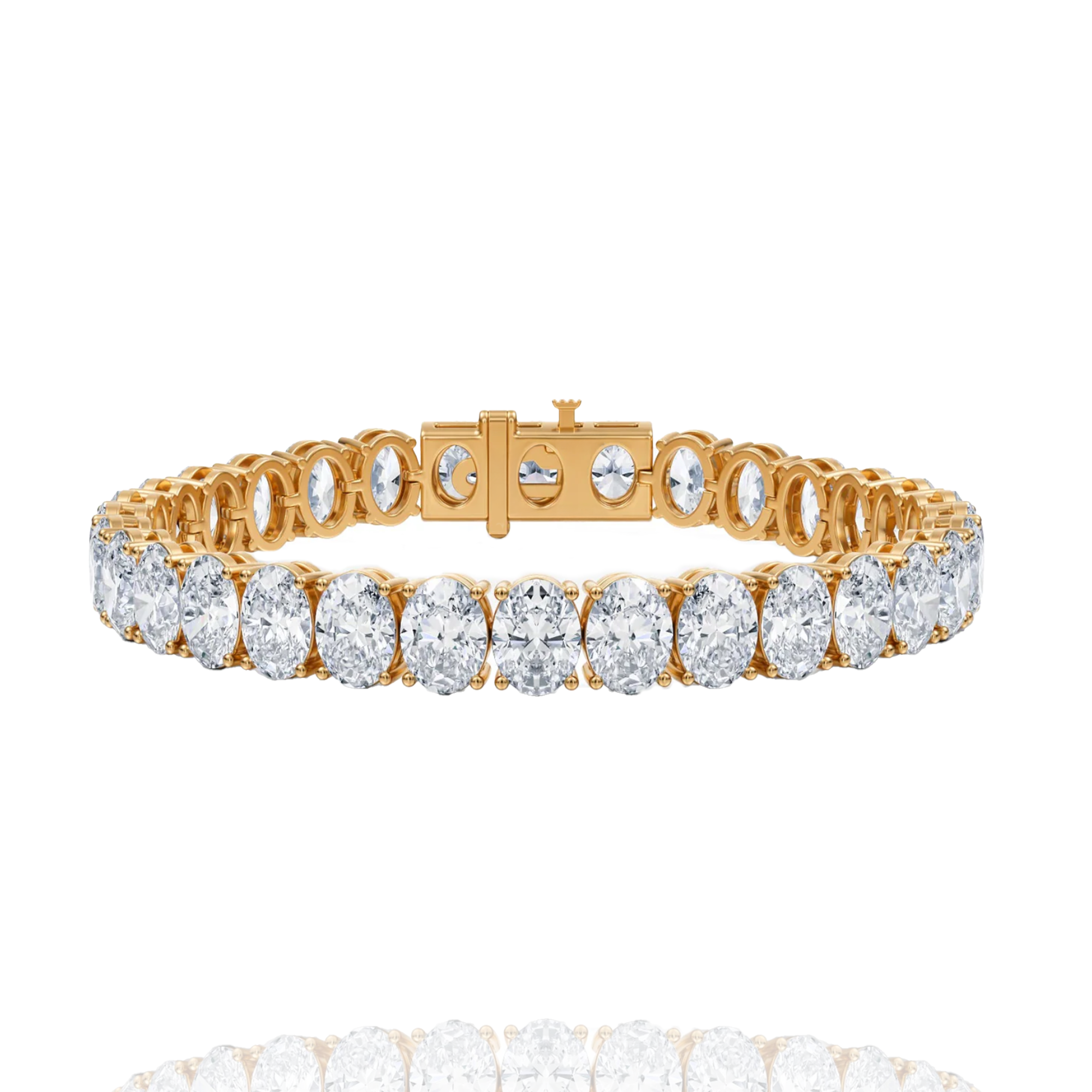 0.50 pointer classic oval lab grown solitaire tennis bracelet