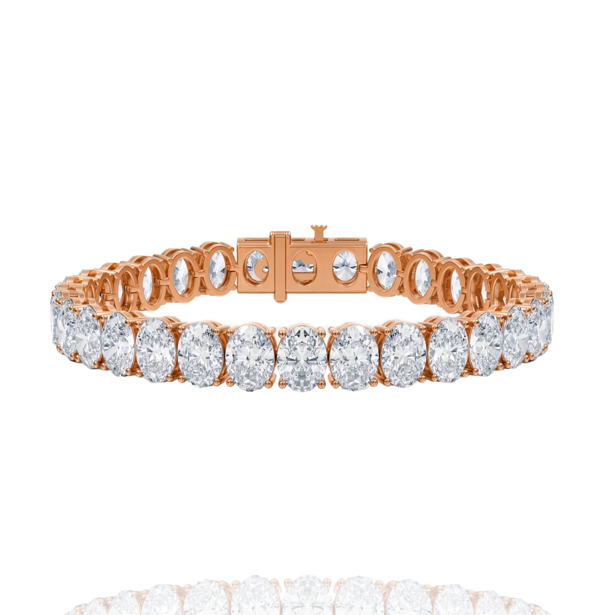 0.50 pointer classic oval lab grown solitaire tennis bracelet