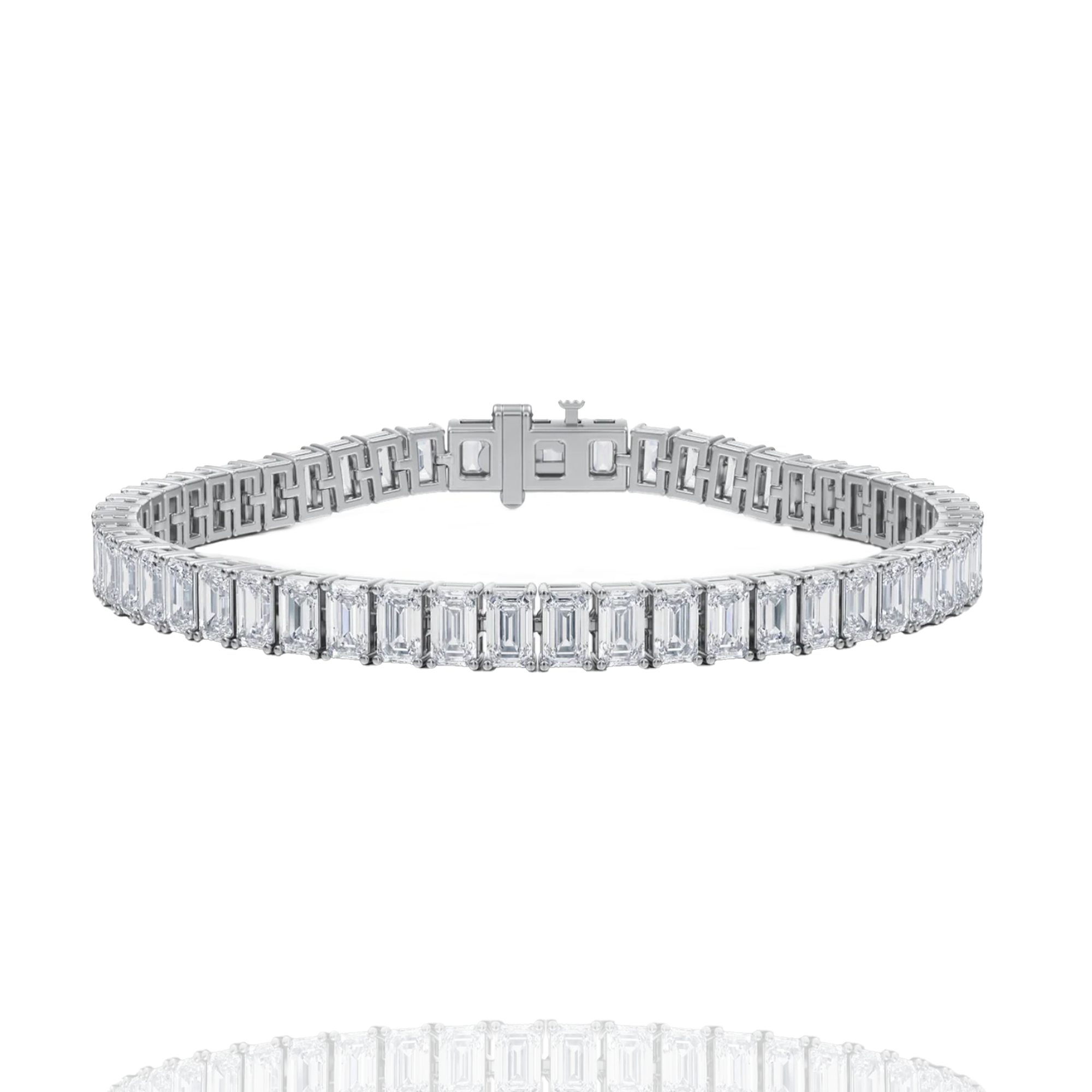 0.20 pointer classic emerald  lab grown solitaire tennis bracelet