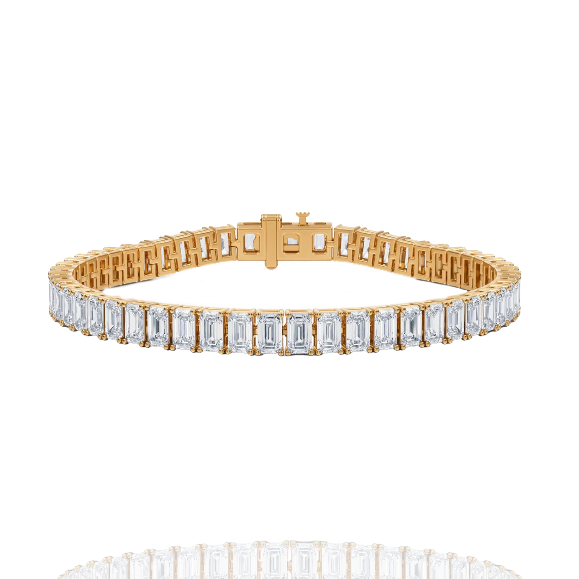 0.20 pointer classic emerald  lab grown solitaire tennis bracelet