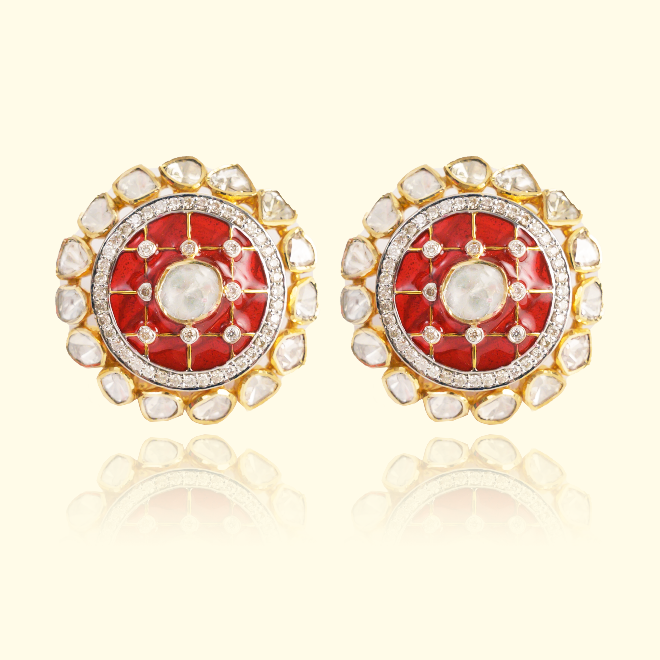 Layla Ruby Polki Earrings