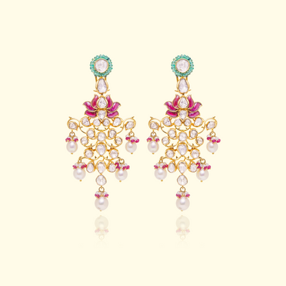 Lotus Chandelier Earrings