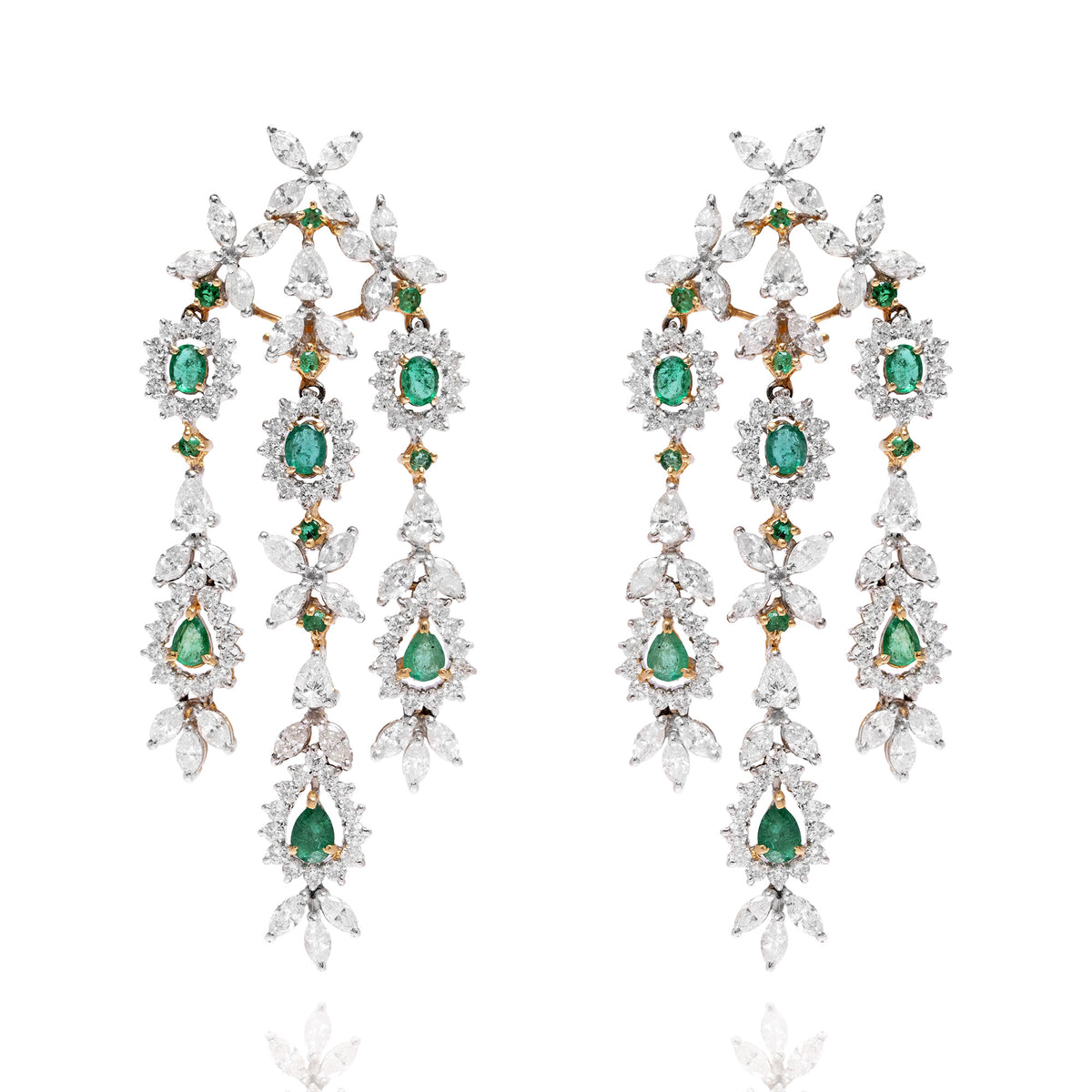 Imperial Diamond Emerald Earrings
