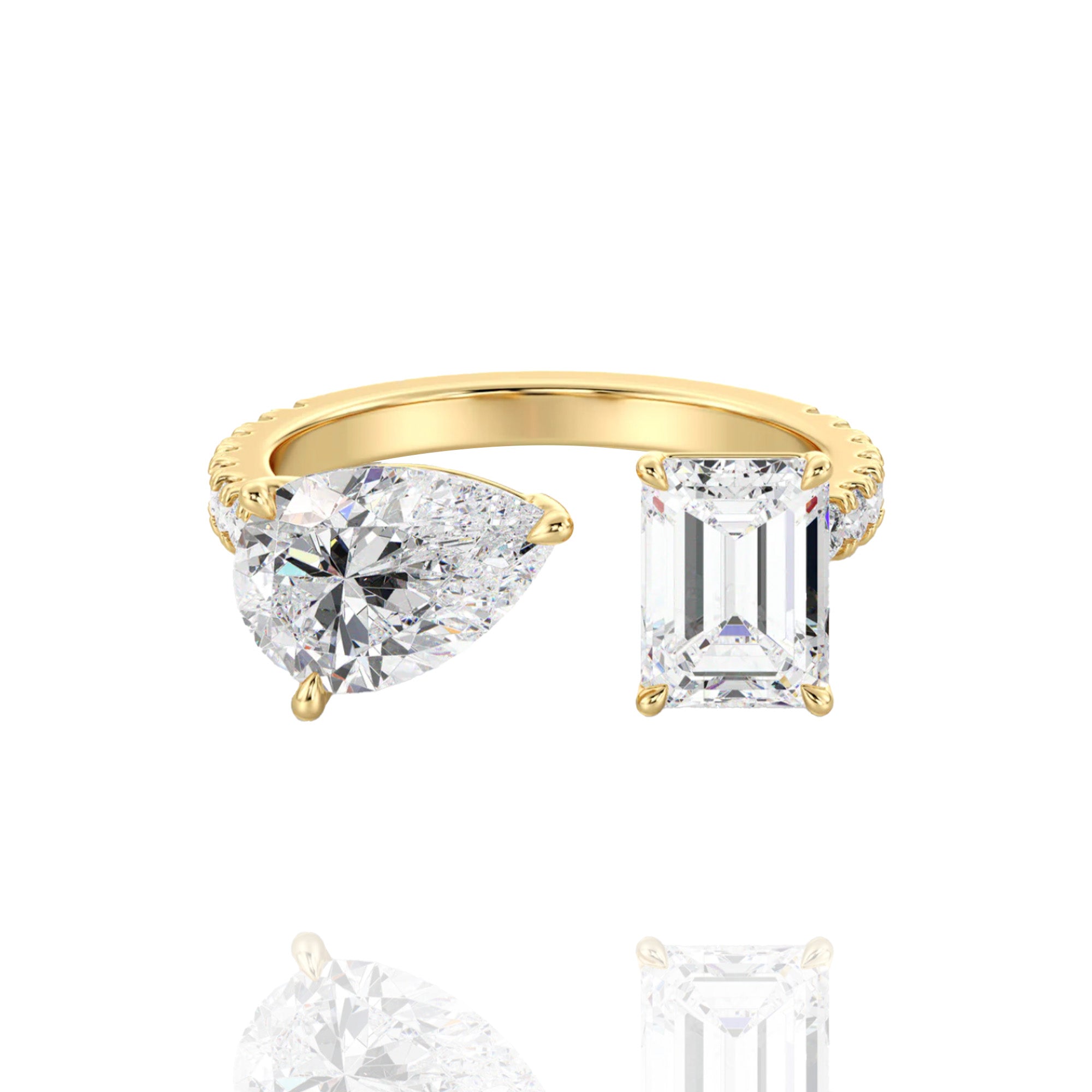 toi et moi lab grown solitaire Laurisse ring