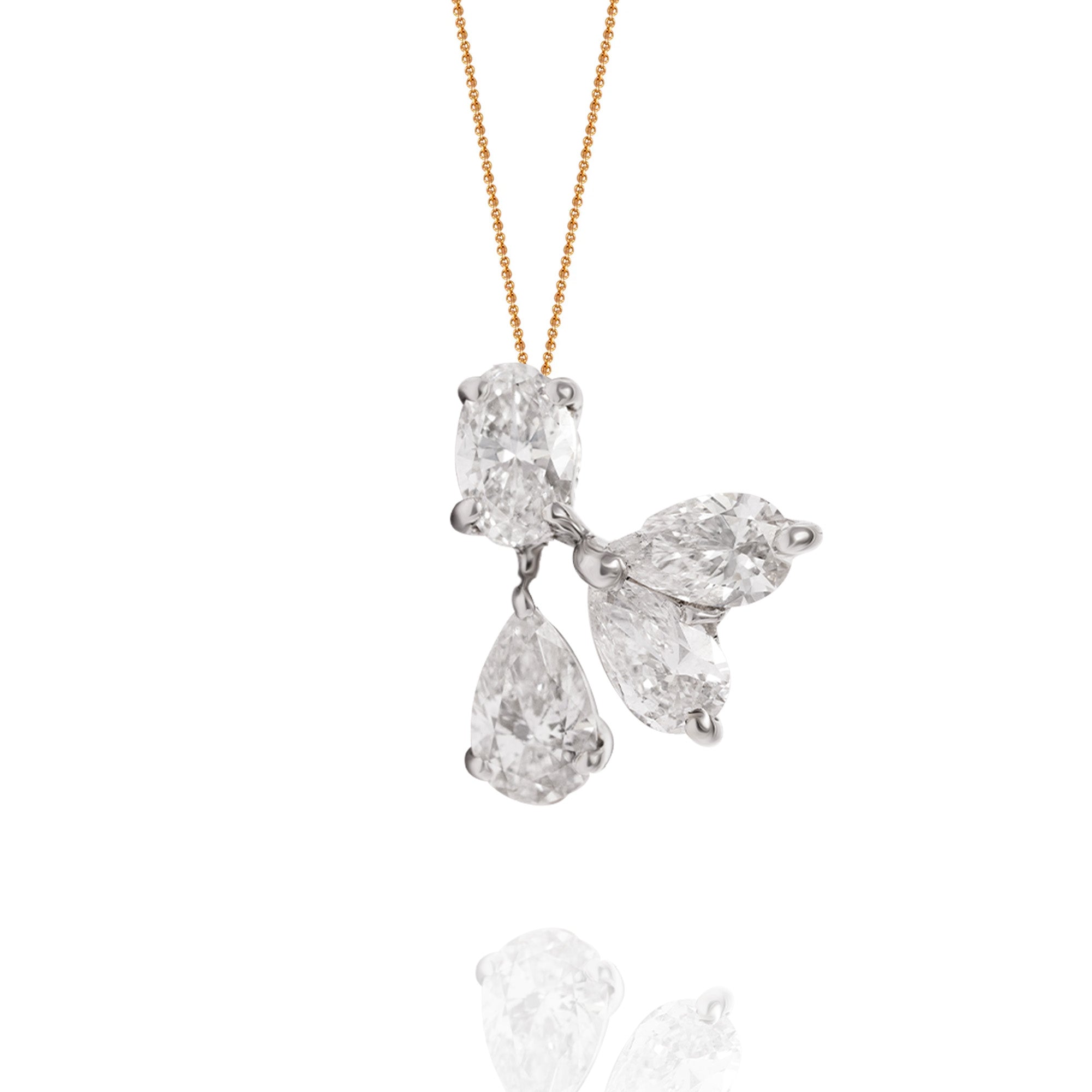 Primrose Three Stone Lab Diamond Pendant