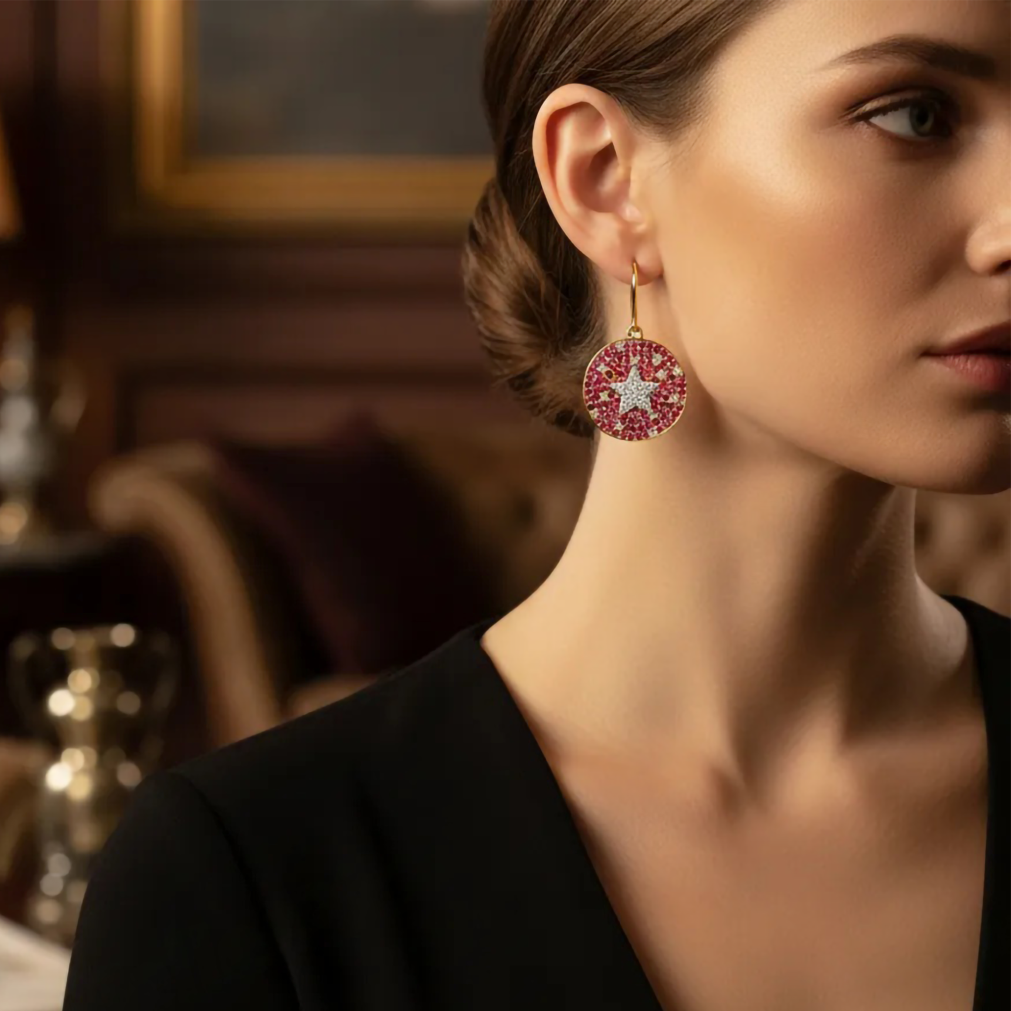 Delfina Star Diamond Earrings