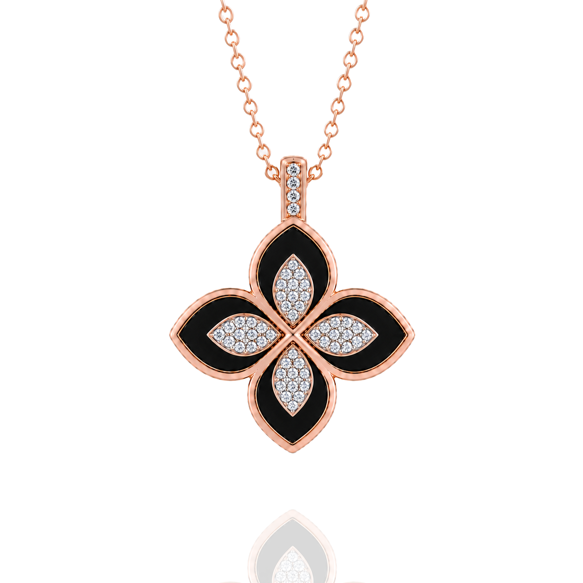Midnight Blossom Diamond Necklace