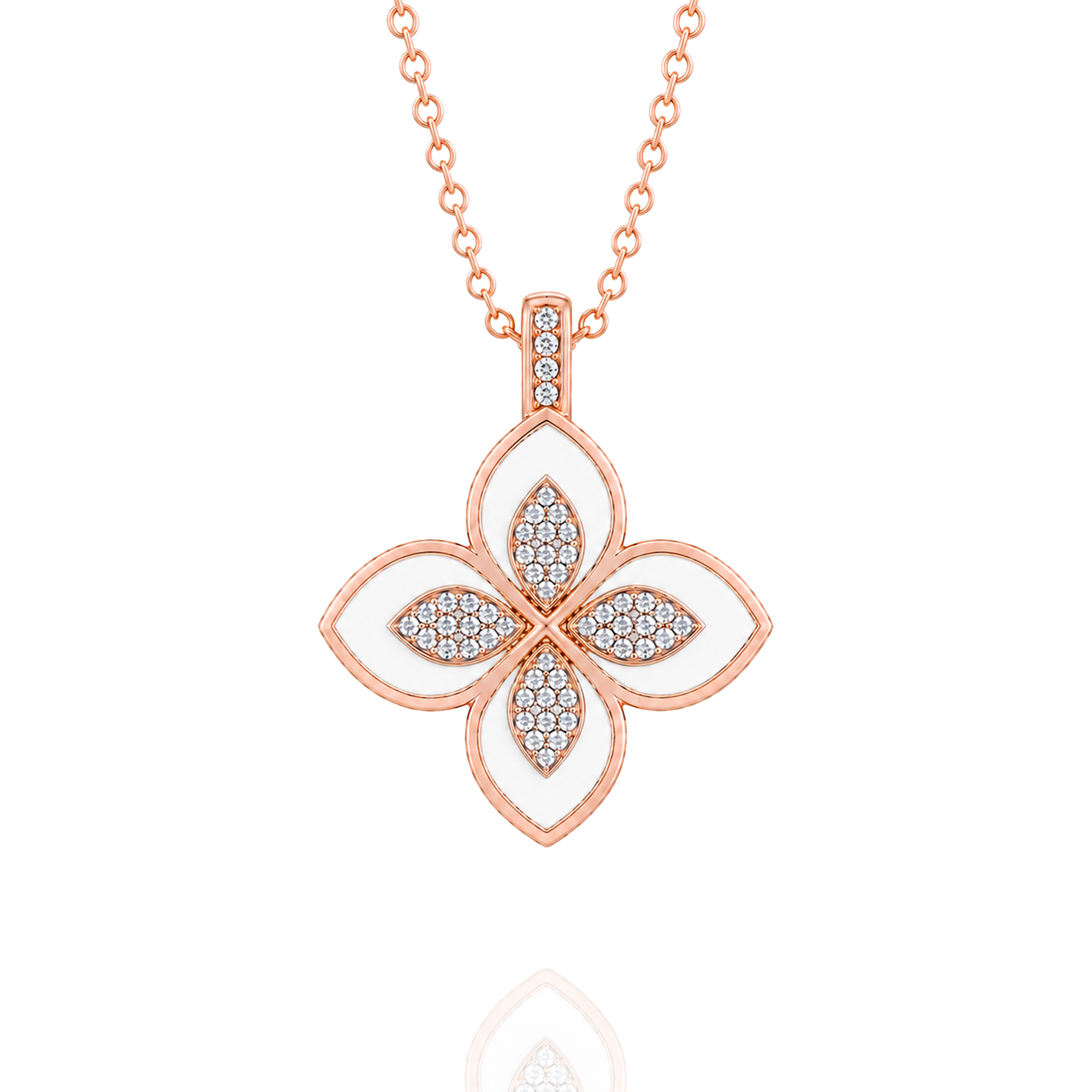 Midnight Blossom Diamond Necklace