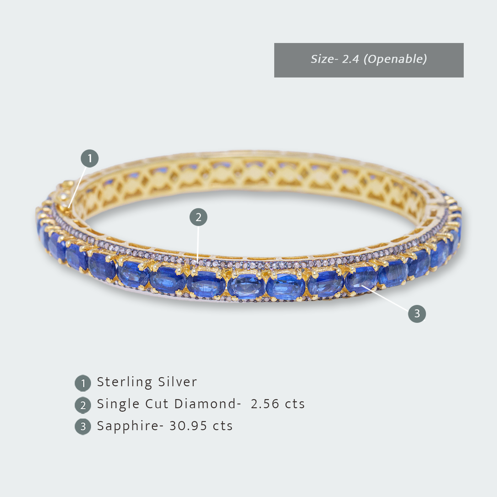 Midnight Sapphire Bangle