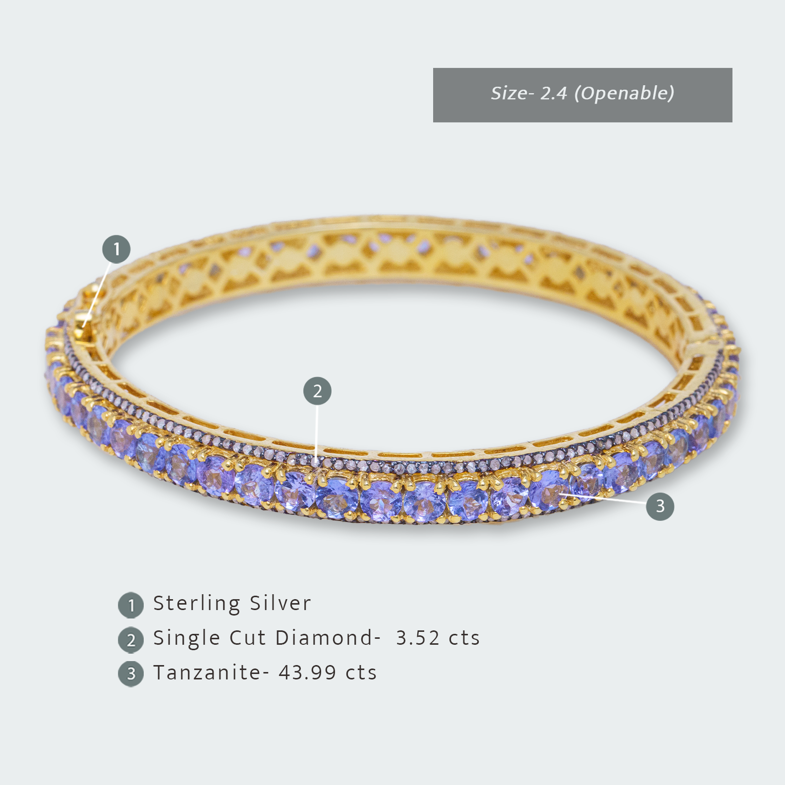 Midnight Tanzanite Bangle