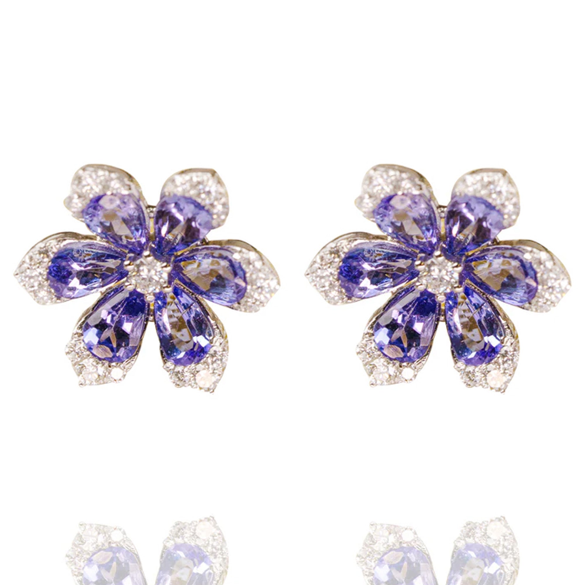 Mini Fiora Diamond Tanzanite Earrings