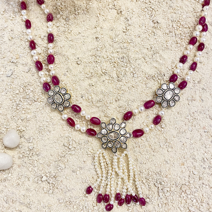 Ruby Wildflower Necklace