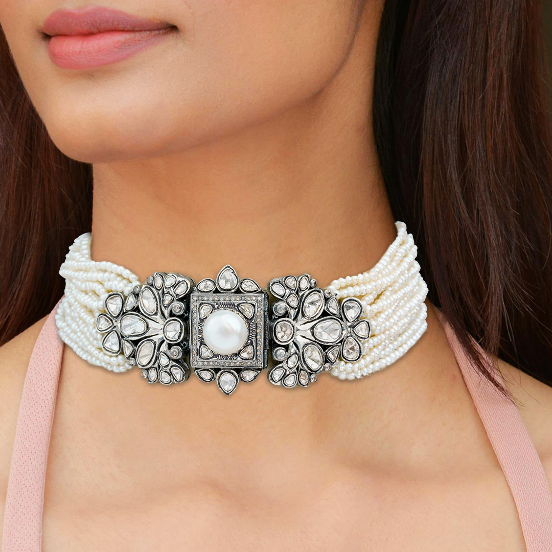 Pearl and Petal Choker