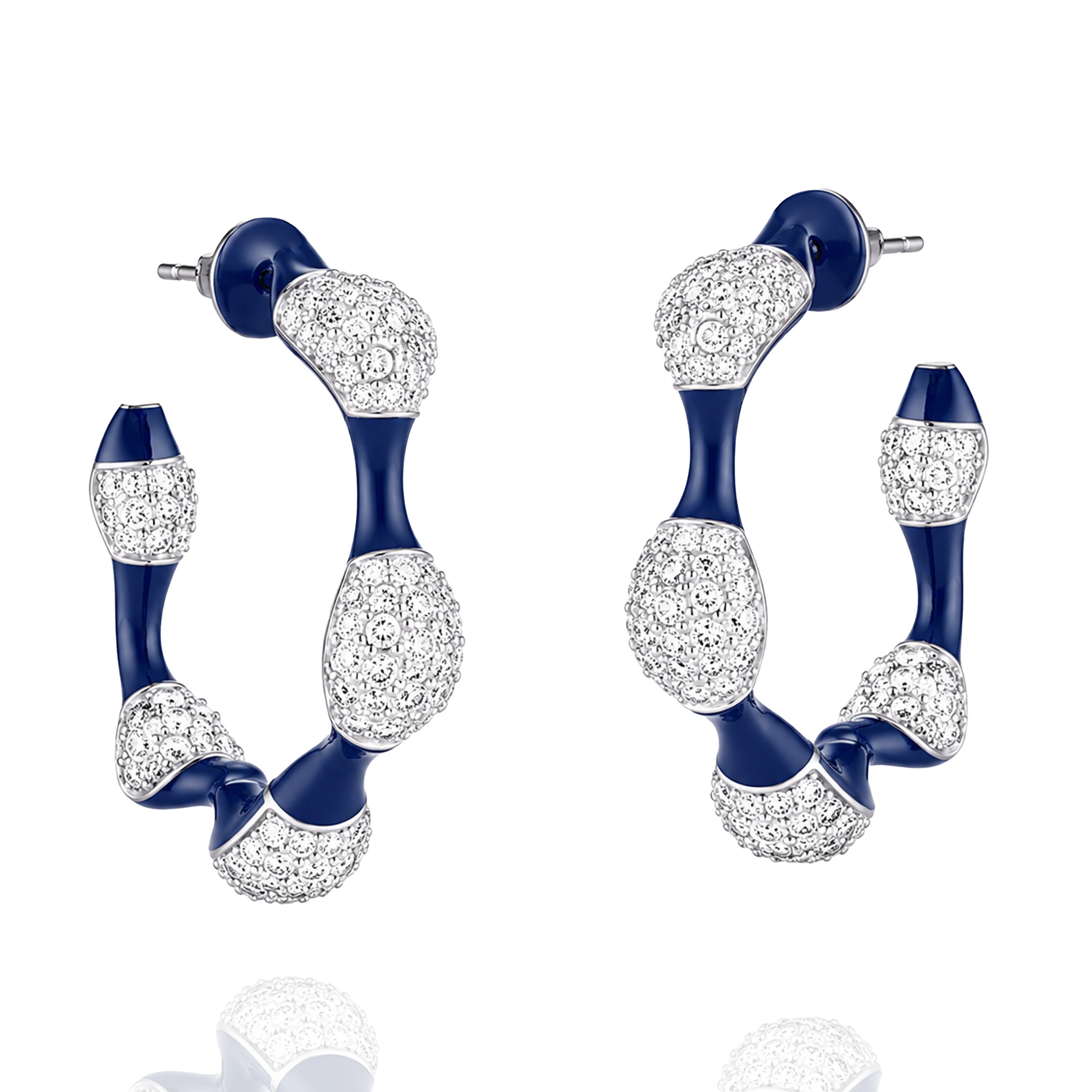 Oceanic Pulse Diamond Earrings