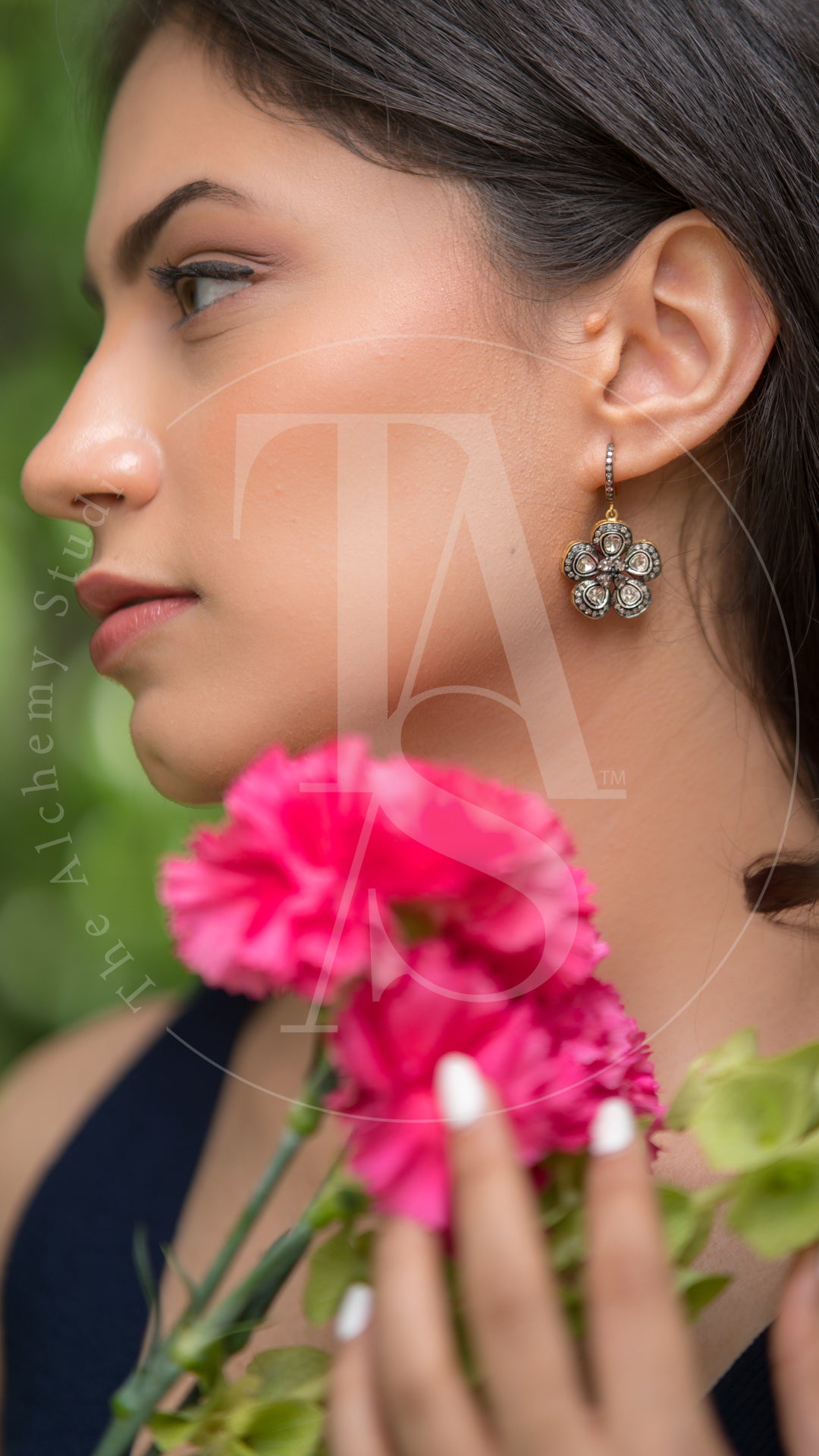 Paloma Dangling Uncut Diamond Earring